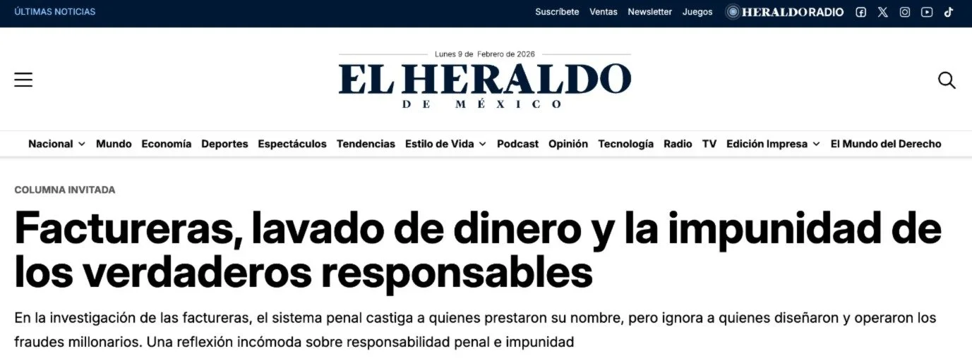 Factureras, lavado de dinero y la impunidad de los verdaderos responsables