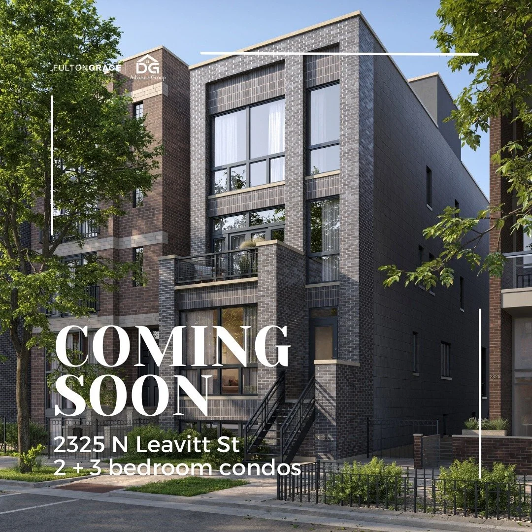 COMING SOON TO BUCKTOWN!

🏠 2325 N Leavitt St with 2 and 3 bedroom floorplans available!  Volo Development makes truly beautiful and well-built homes that fit all kinds of lifestyles.  We're so excited to see the finished product here and we think y
