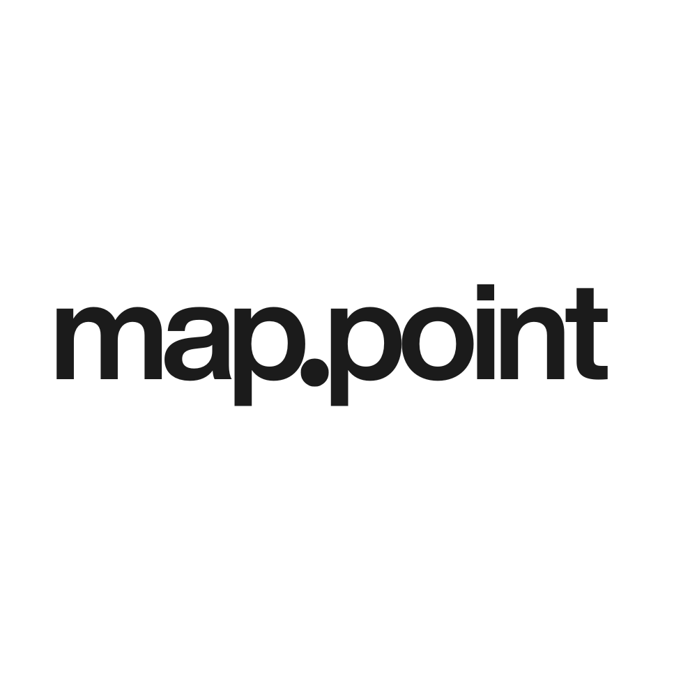 logo mapas y guias de la marca map point
