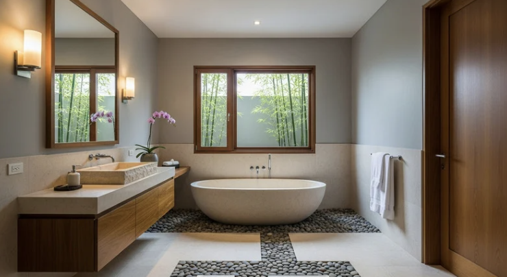 custom bathroom tile flooring in palos verdes and redondo beach