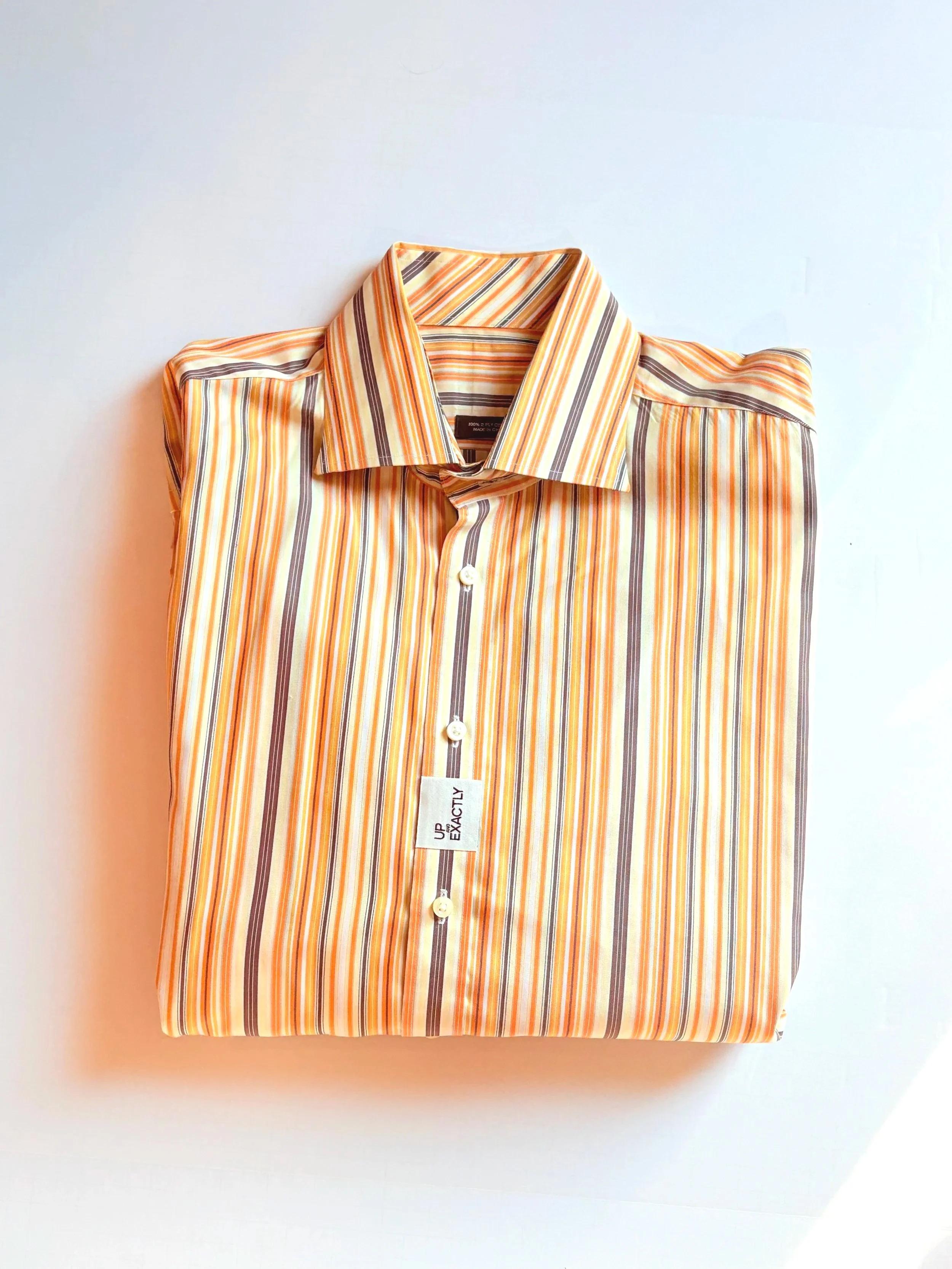 Orange Striped Oversize Shirt/Shirt Dress