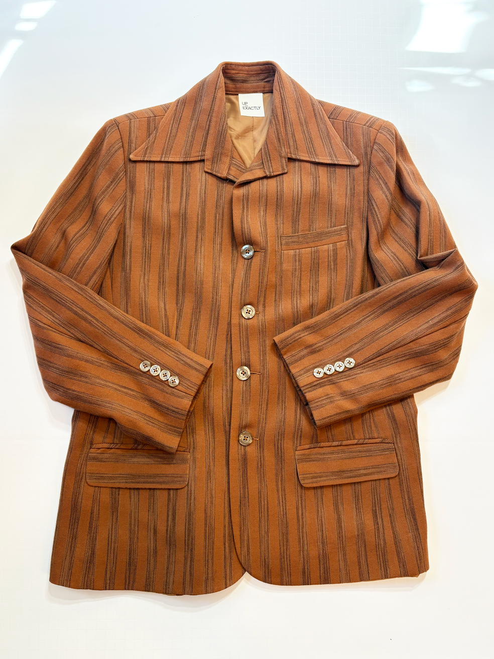 Vintage Rust Striped Blazer