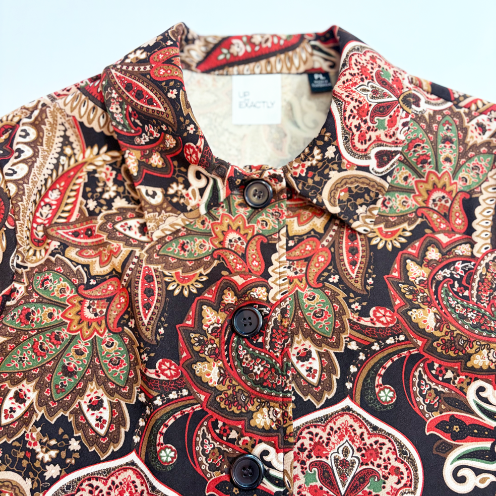 Vintage Paisley Shirt Jacket