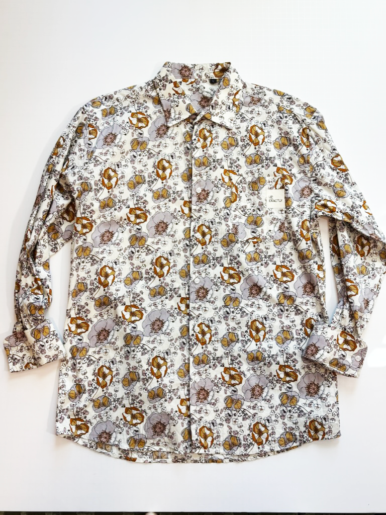 Tan & Lilac Floral Shirt