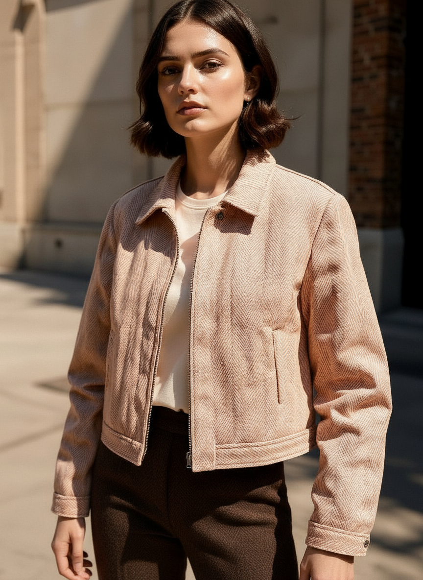 The Terra Chunk shoe. Orange vegan leather, chunky heel.