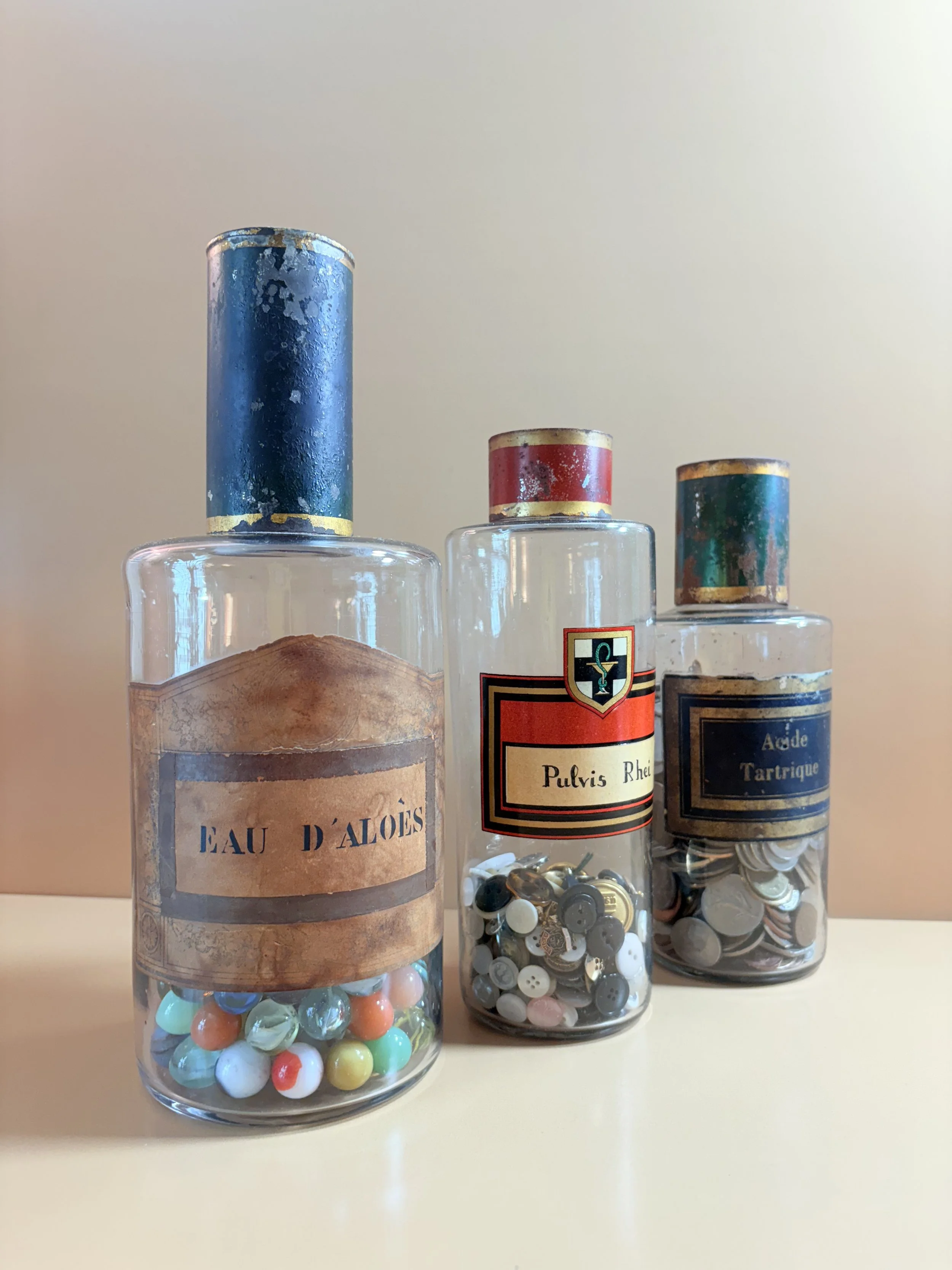 French Apothecary Jars (set of 3)