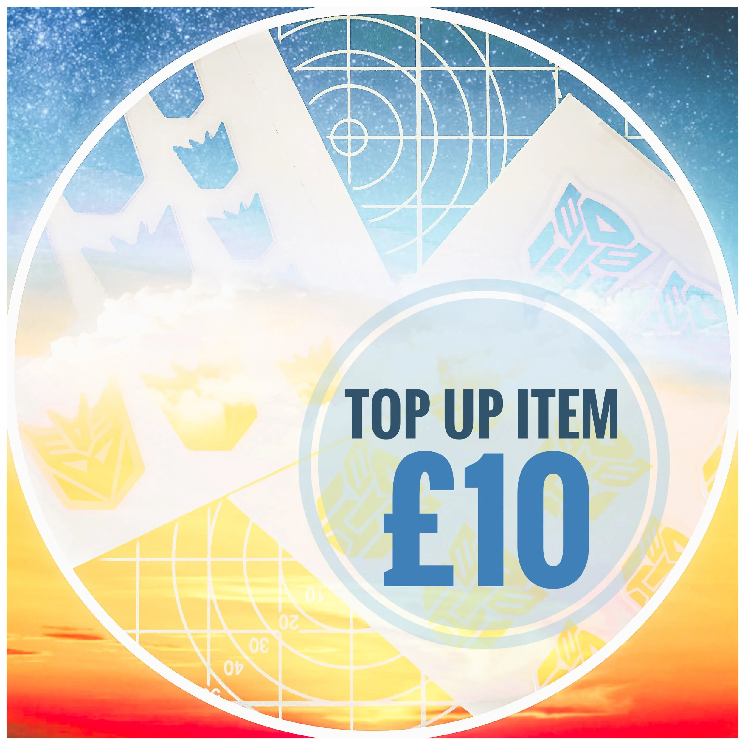 A £10 top up payment, to be used to amend orders.
