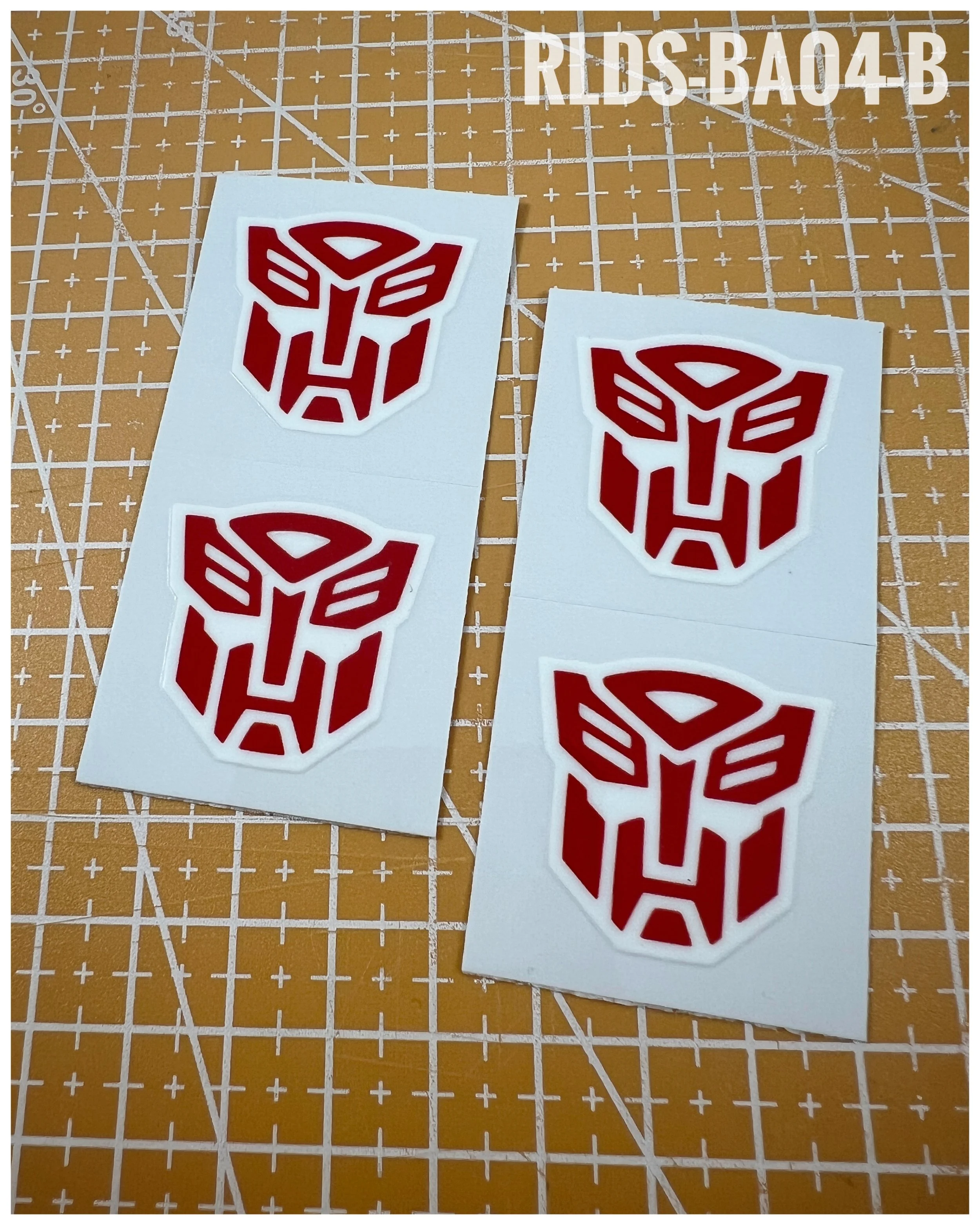 RLDS-BA04-B - Oversize Bot logos, Red on White