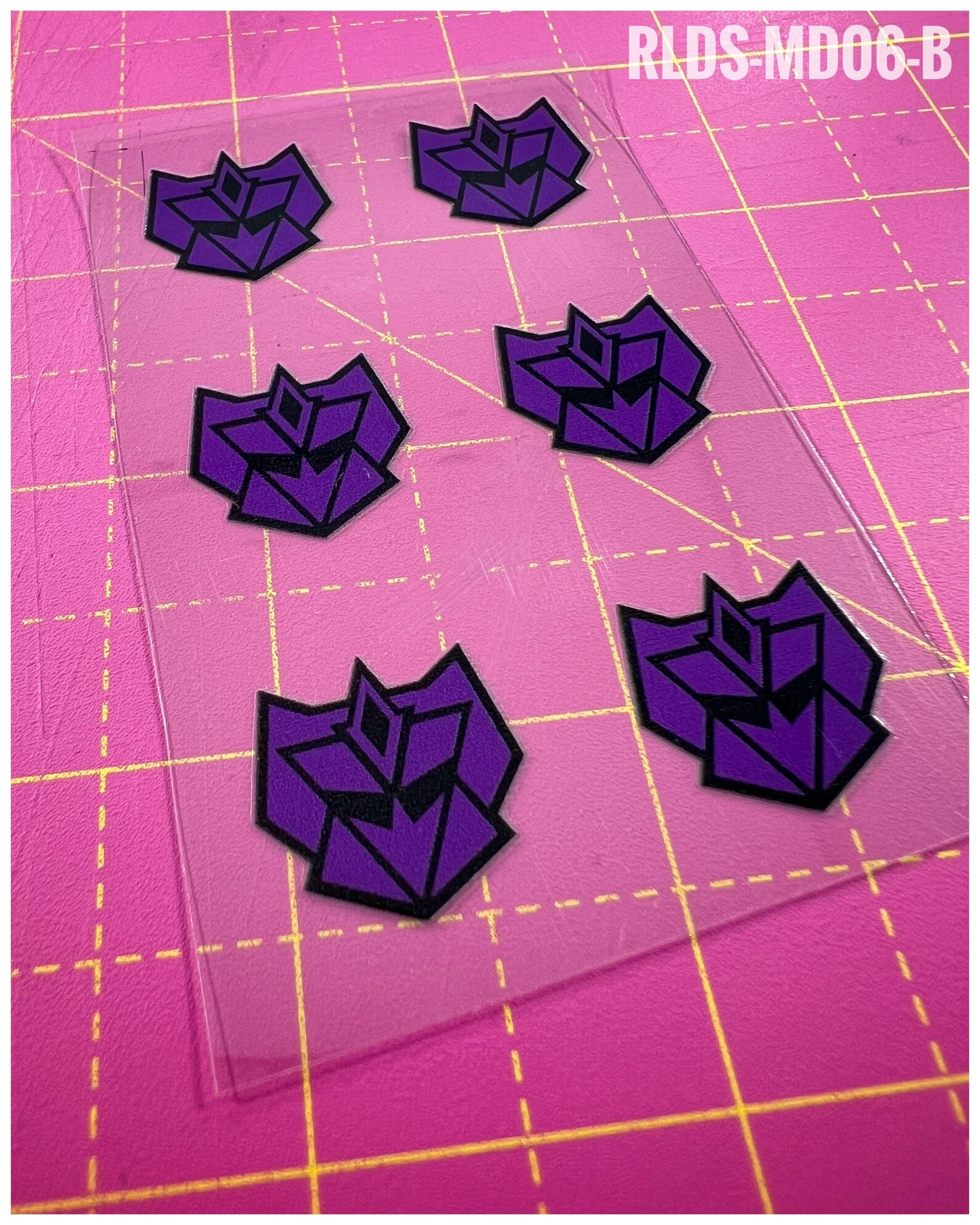 RLDS-MD06-B - Oversize G2 Con logos, Purple on Black