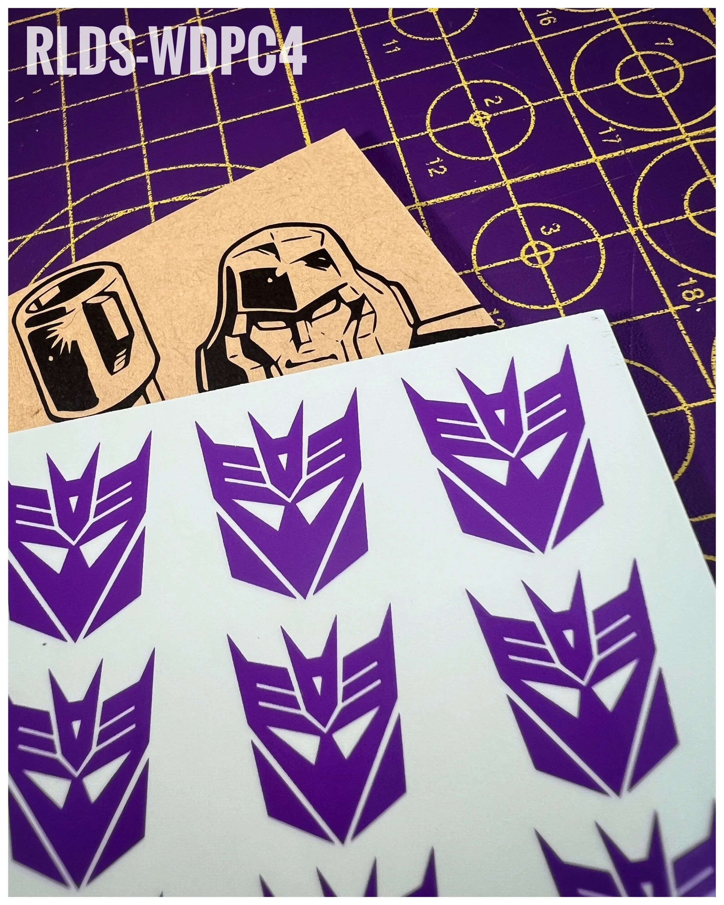 RLDS-WDPC4 - Large Con Waterslide, Purple on Clear