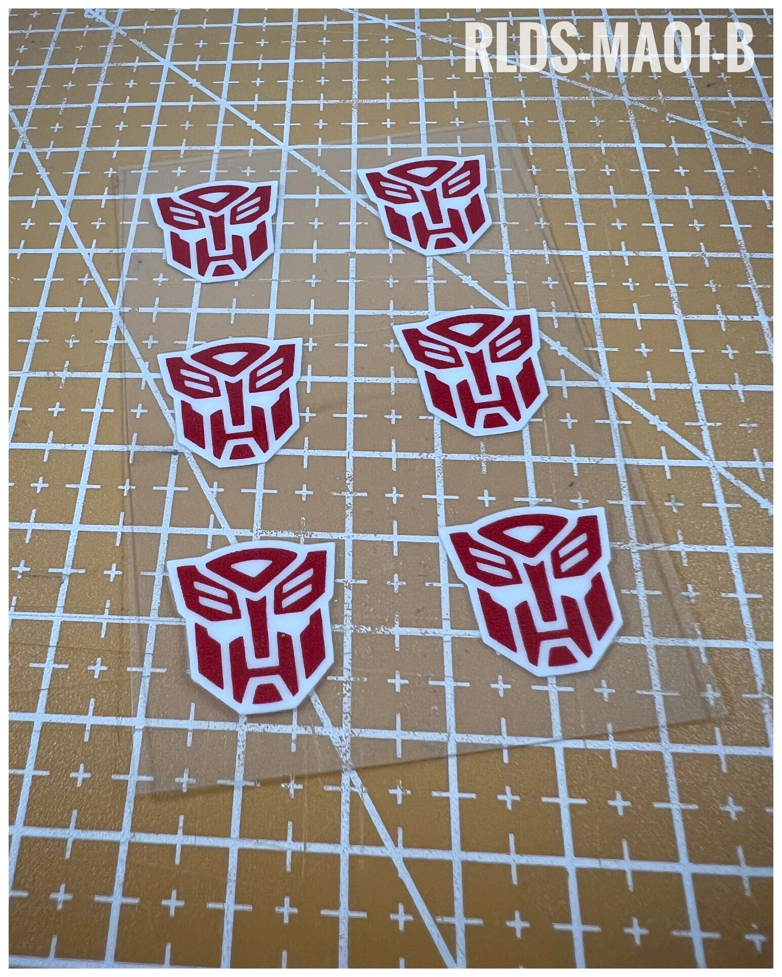 RLDS-MA01-B - Oversize Bot logos, Red on White