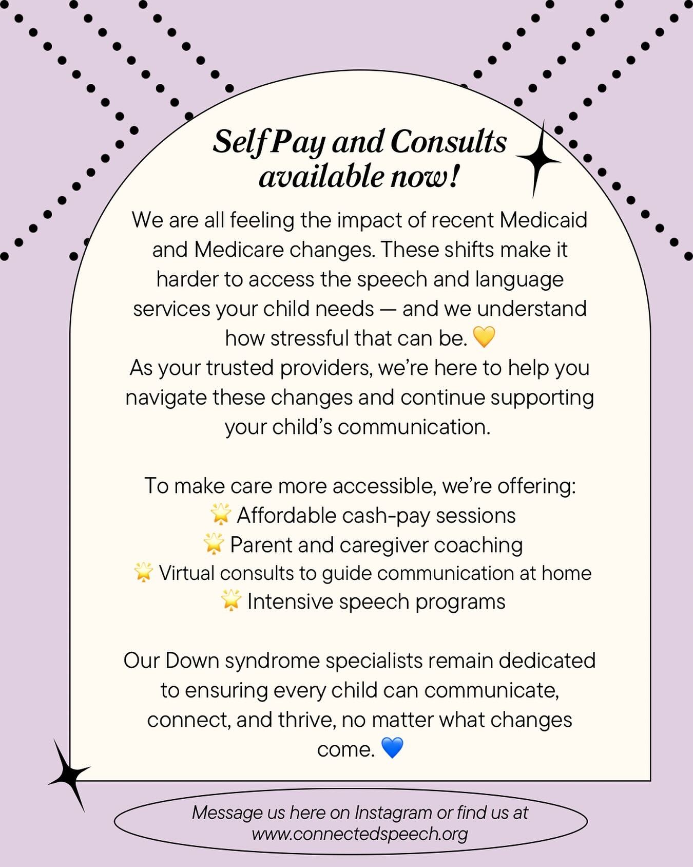 ✨ Now Offering Self-Pay and Consultation Appointments via Teletherapy! ✨
We&rsquo;re here to support your loved one&rsquo;s communication journey. As Down syndrome specialists, we&rsquo;re dedicated to helping every individual build confidence, conne