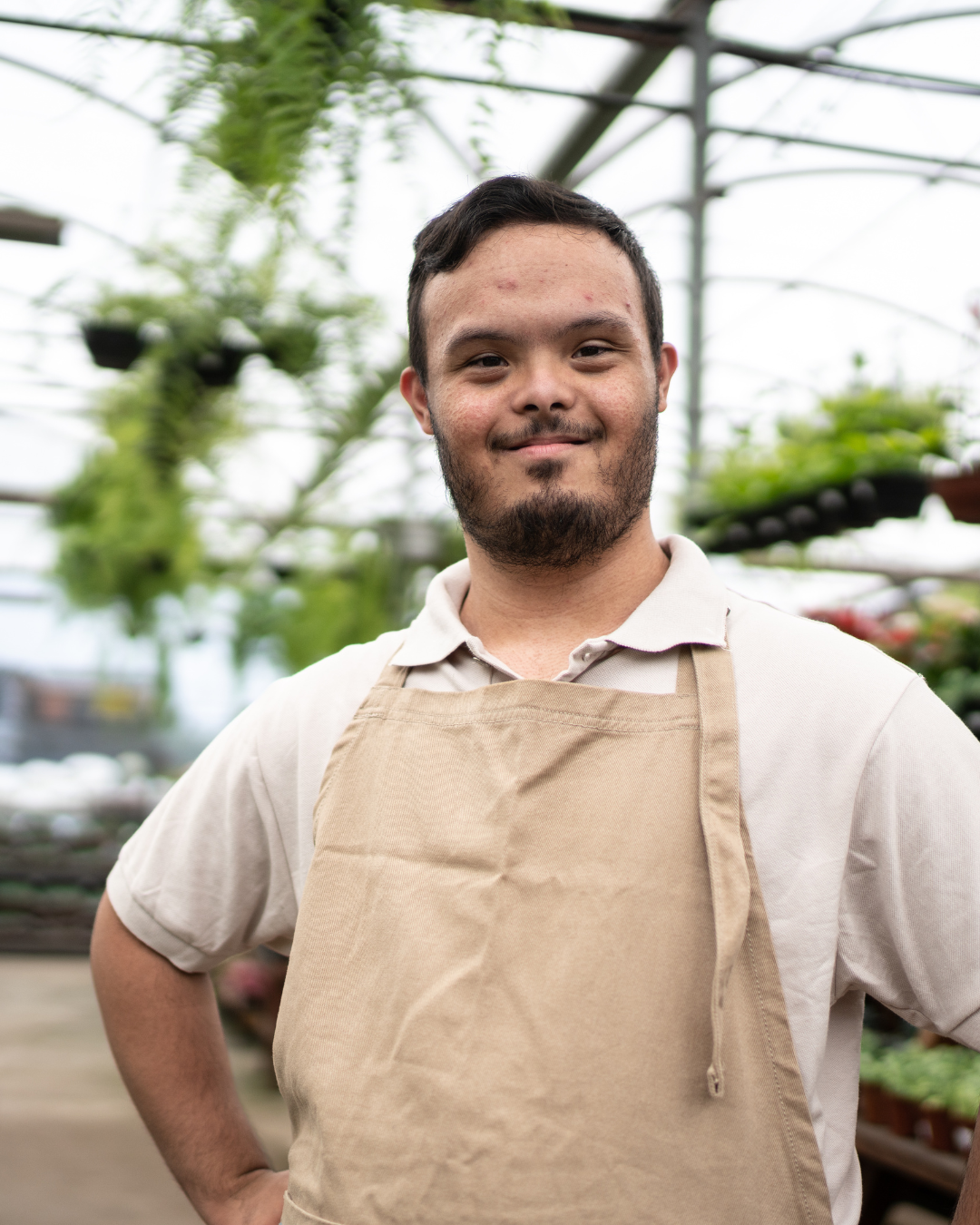 Adult with Down syndrome in the workplace