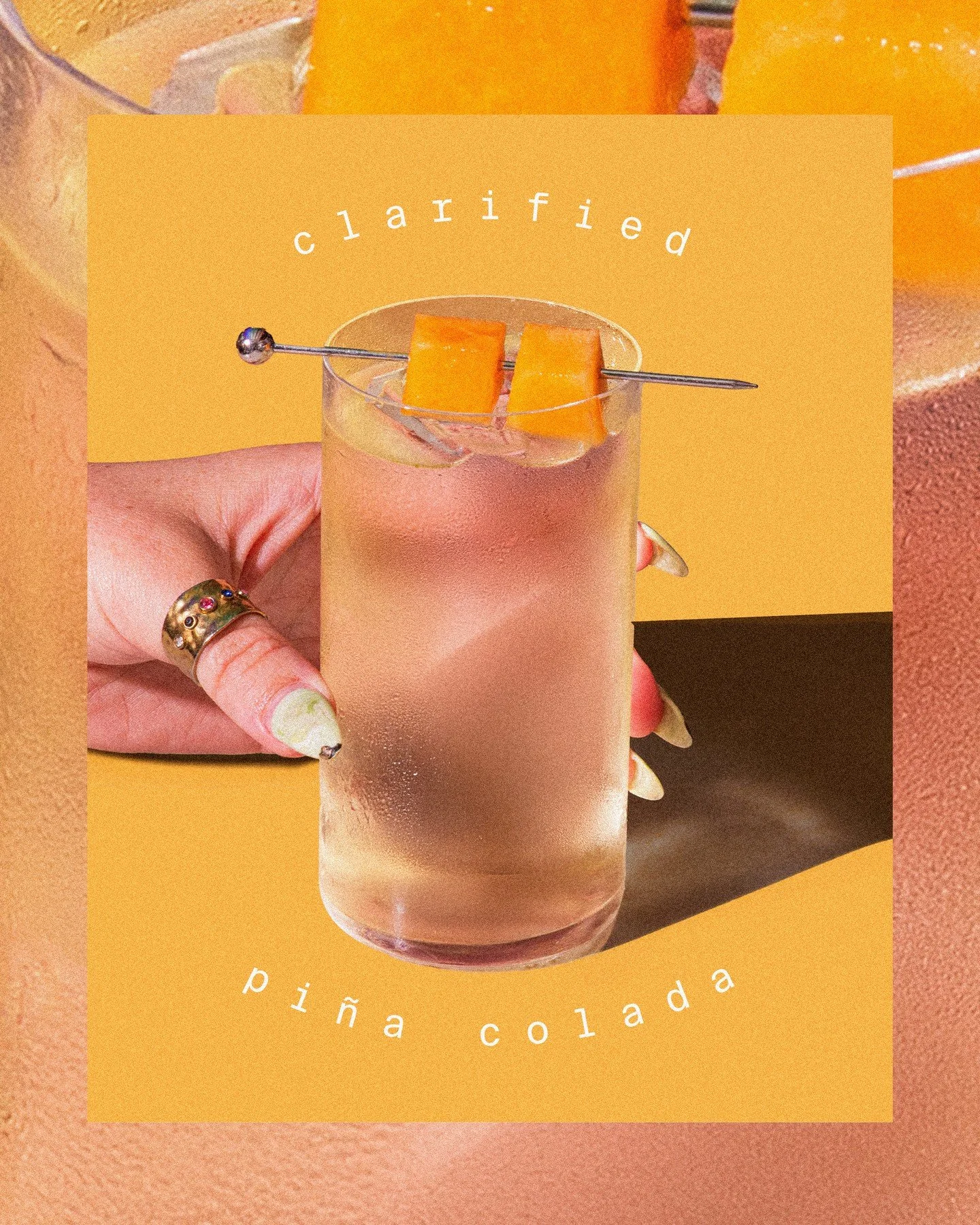 Who said Pi&ntilde;a Coladas had to be creamy?⁠
We cleaned her up, kept her wild. 🍍🥥⁠
⁠
Flor de Ca&ntilde;a rum blend / house rum blend / melon / lemongrass / pineapple / coconut