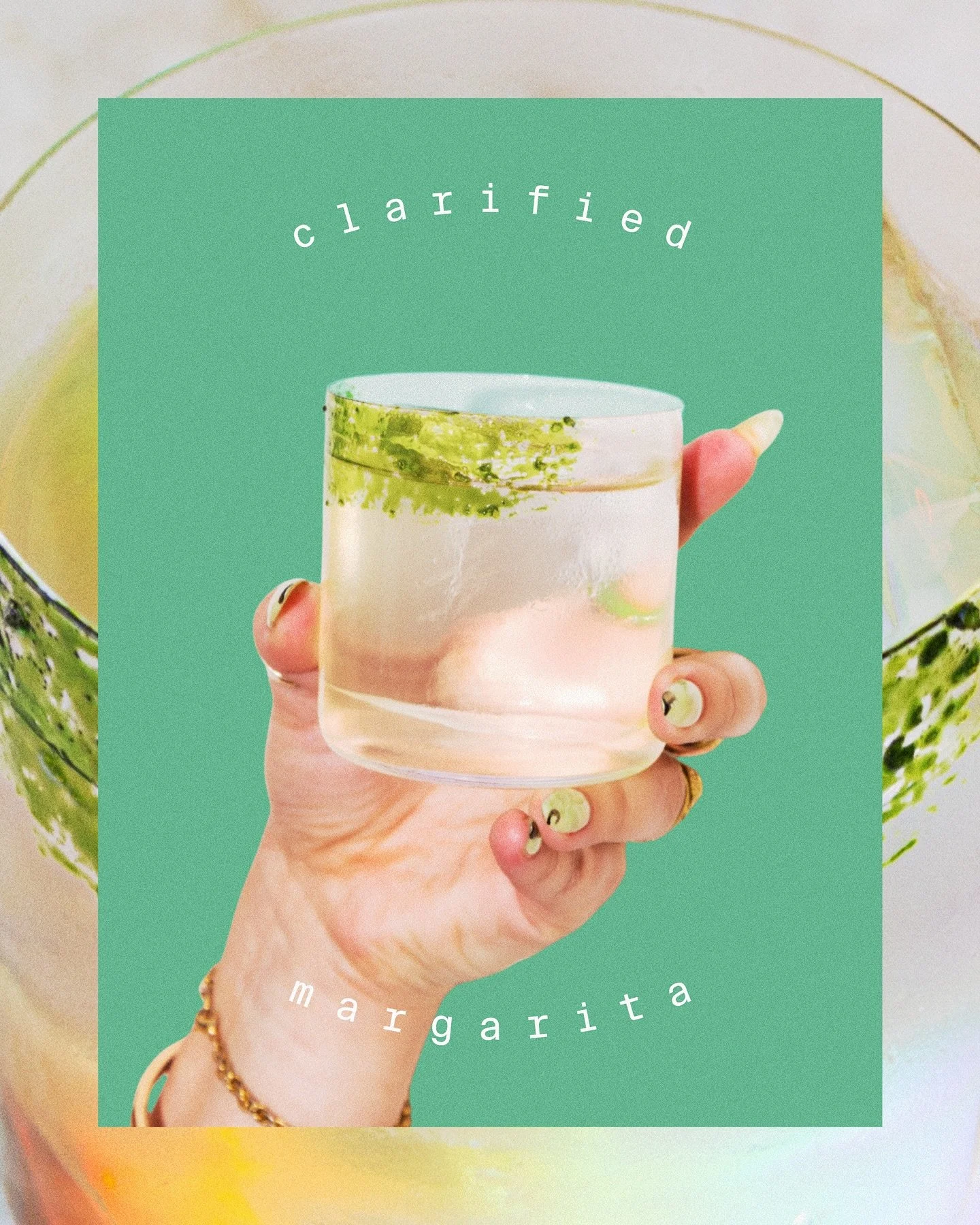 Clarified, not simplified 🍏🍋&zwj;🟩🍈🥝⁠
It&rsquo;s bright, a little tropical, and just smoky enough to keep things interesting.⁠
⁠
rosaluna mezcal / manzanilla sherry / aloe / green apple / lime / honeydew-kiwi chamoy