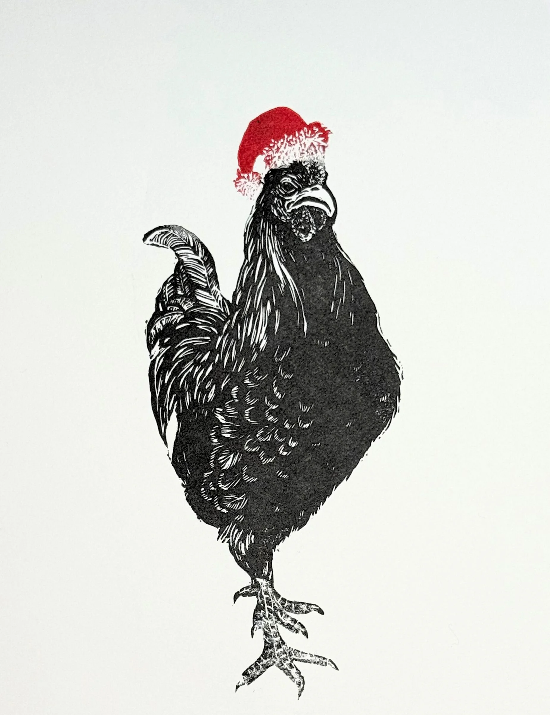 Christmas Chicken Red Hat