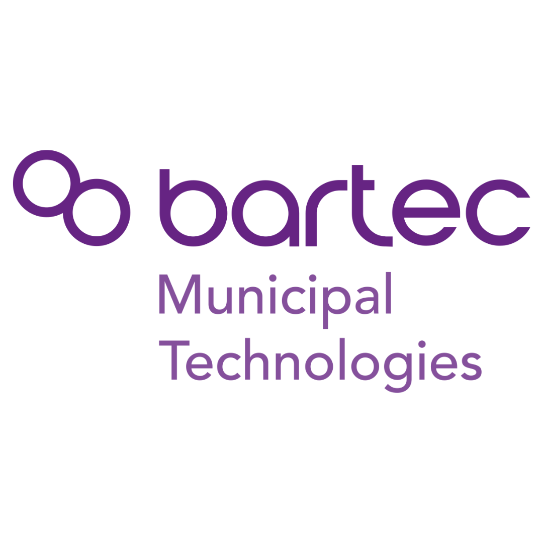 Bartec Municipal Technologies logo in purple, featuring the name and two connected circles design.