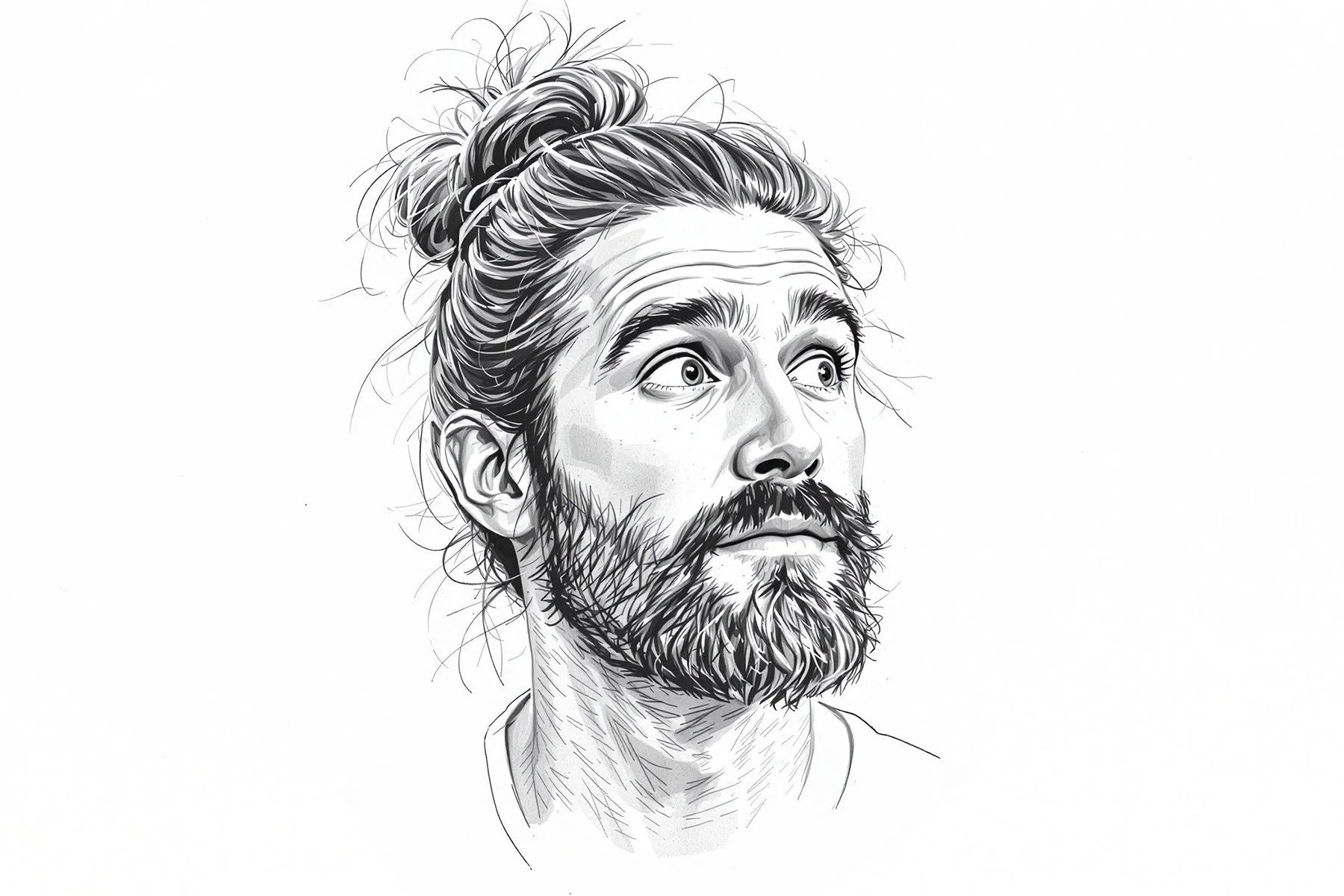 Gesicht Mann Illustration Überraschung