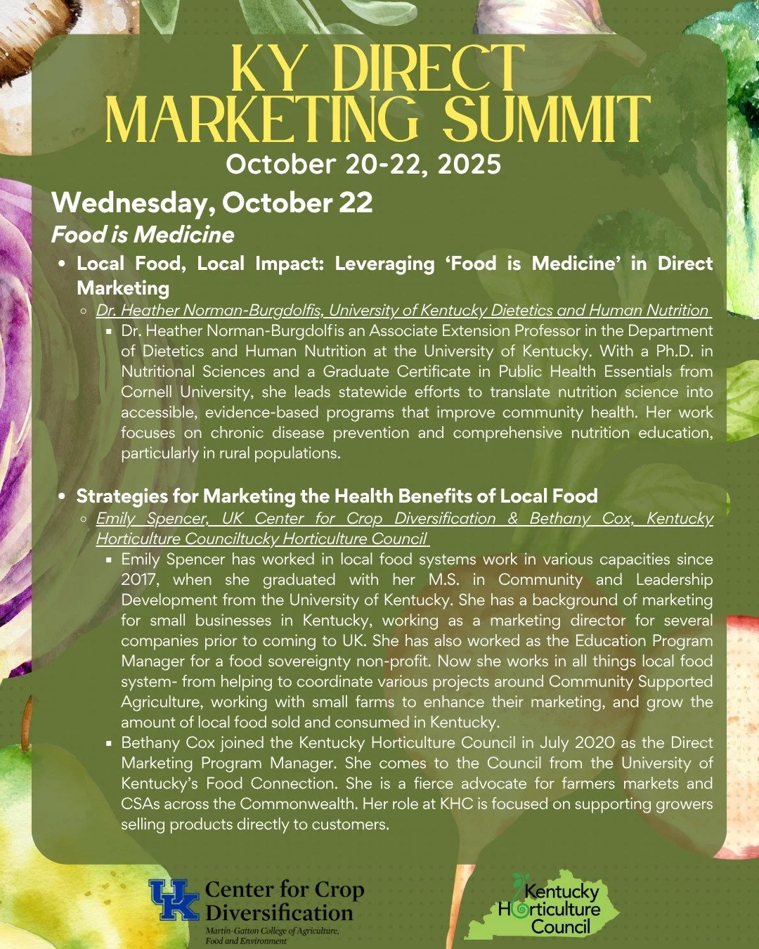 Night 3️⃣ agenda! Take a look at our sessions focused on Food is Medicine. Register at the link in bio to grab your ticket to this 3 night event. Sessions will be recorded, but only available to registrants! 🥦🐄🍞
