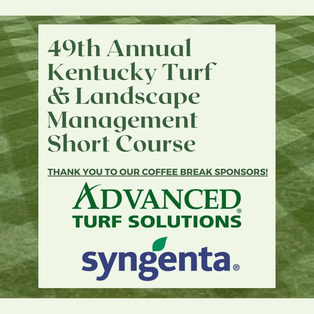 We&rsquo;ve finished out Day 1 of the 49th annual Kentucky Turf &amp; Landscape Management Short Course! 

Huge shout out to the coffee break sponsors this year, Advanced Turf Solutions and Syngenta! Our pesticide test takers were extra grateful for 