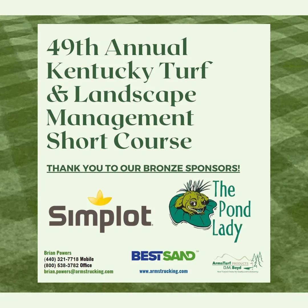 A final thank you to the 49th annual Kentucky Turf &amp; Landscape Management Short Course BRONZE sponsors, @simplotcompany, The Pond Lady, and Best Sand! 

A thank you to ALL of our sponsors! We wouldn't be able to put on this short course without y