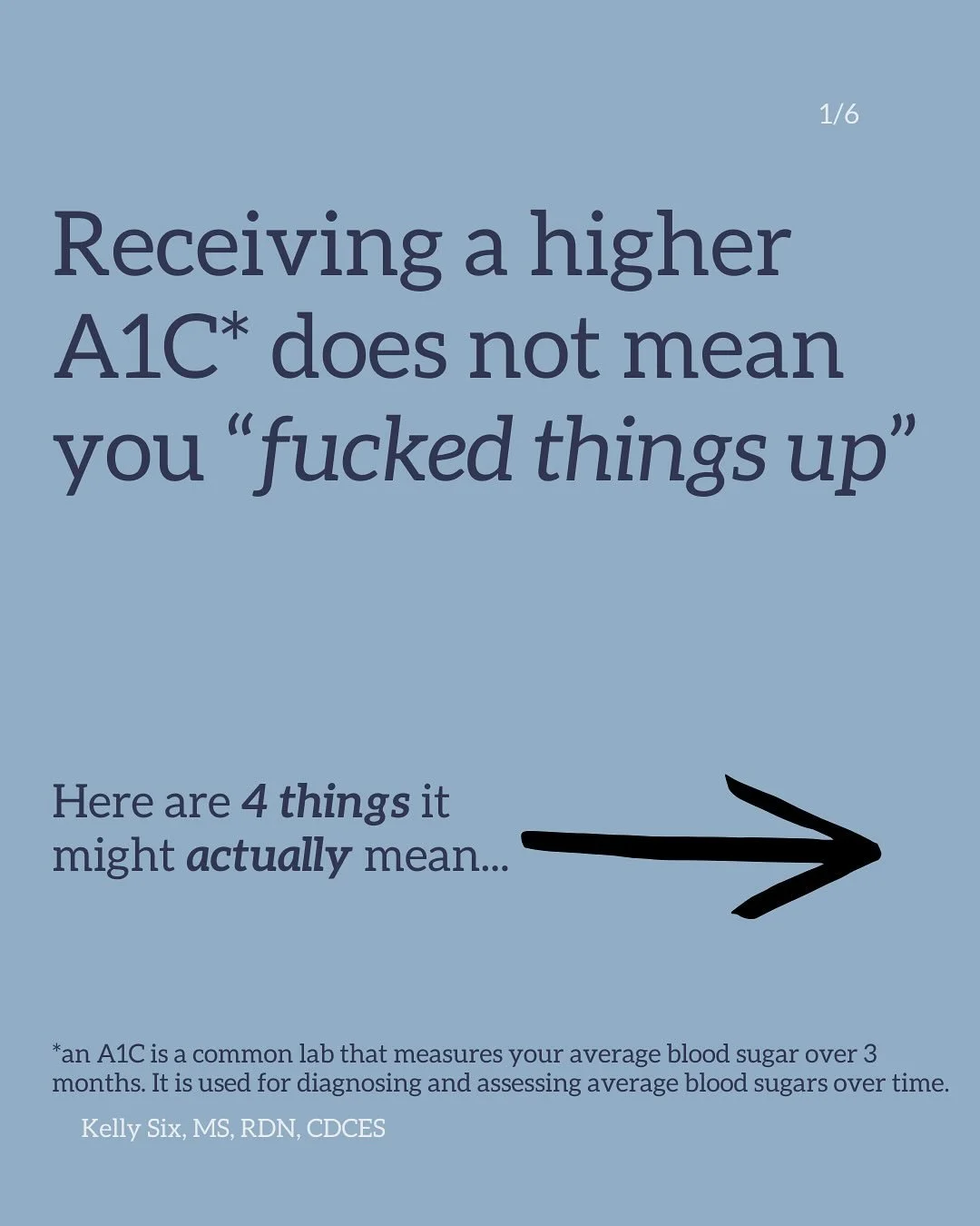 &ldquo;My blood sugars went up, it&rsquo;s because I f*cked it all up!&rdquo;

Sound like you? I hear this a lot and it&rsquo;s pretty common to fall into self blame when things change (we are taught to blame our bodies, thanks diet culture).

Here a