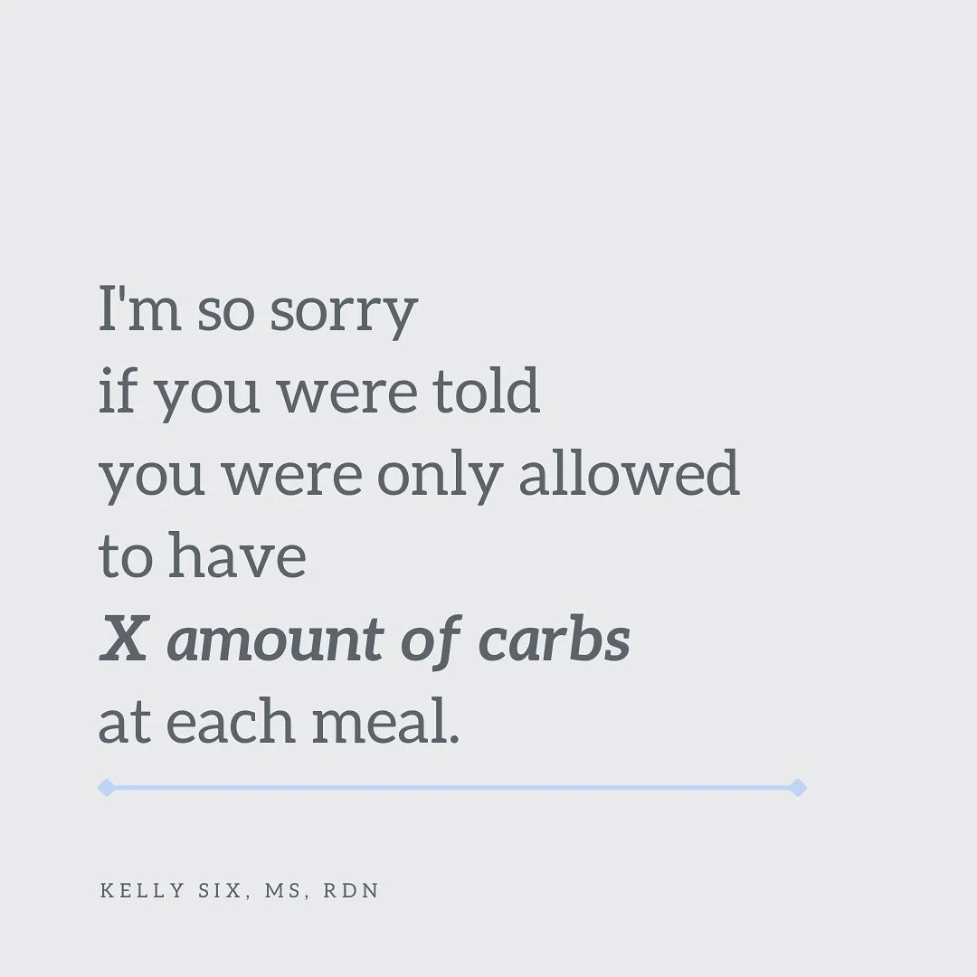 I&rsquo;m calling bullshit.

This is how I was taught to educate people about eating for diabetes. I refuse!!!!!

This is restrictive and an example of how disordered eating is taught through diabetes education. It&rsquo;s also outdated and unnecessa