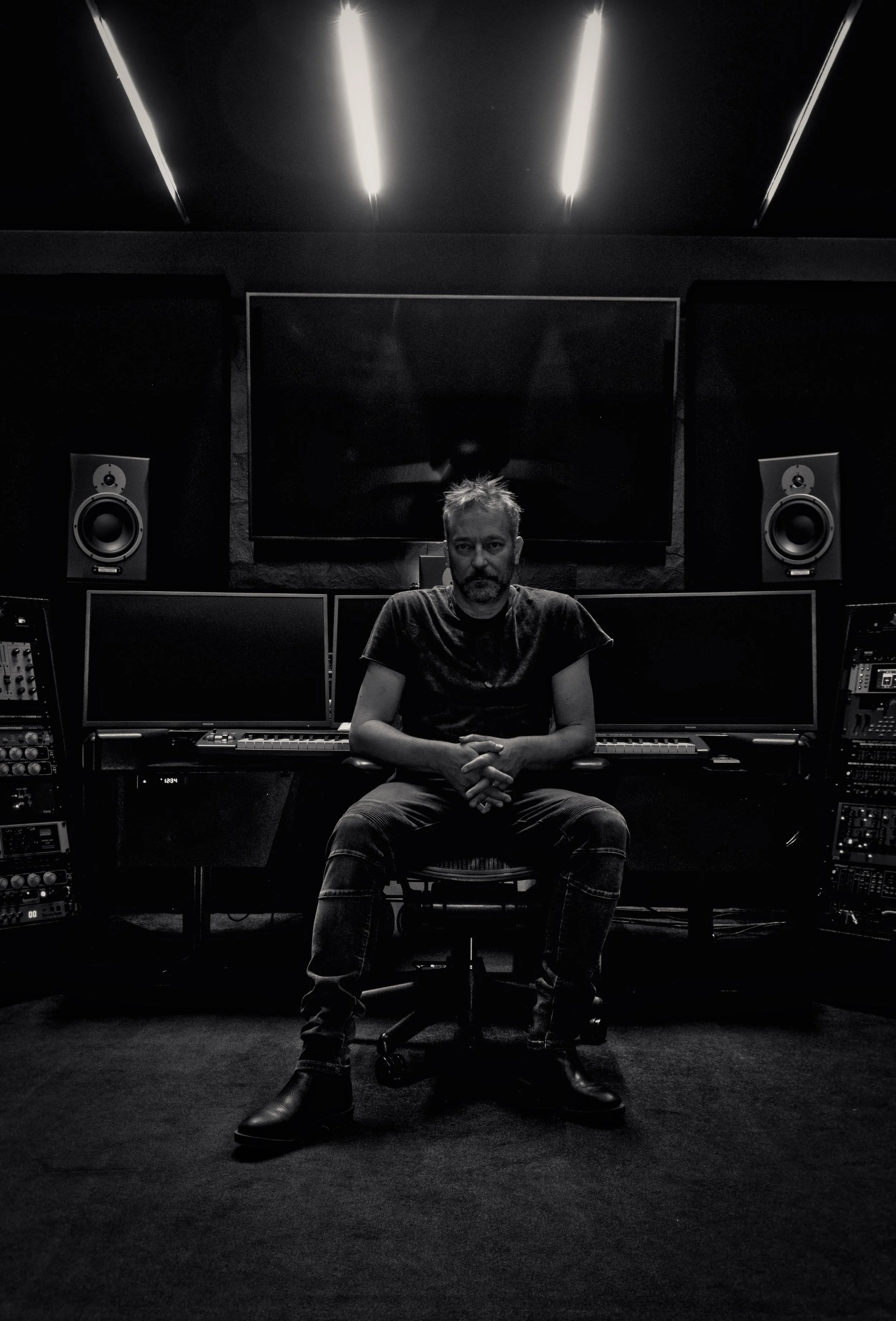 Photo of FADE user Charlie Clouser in his studio