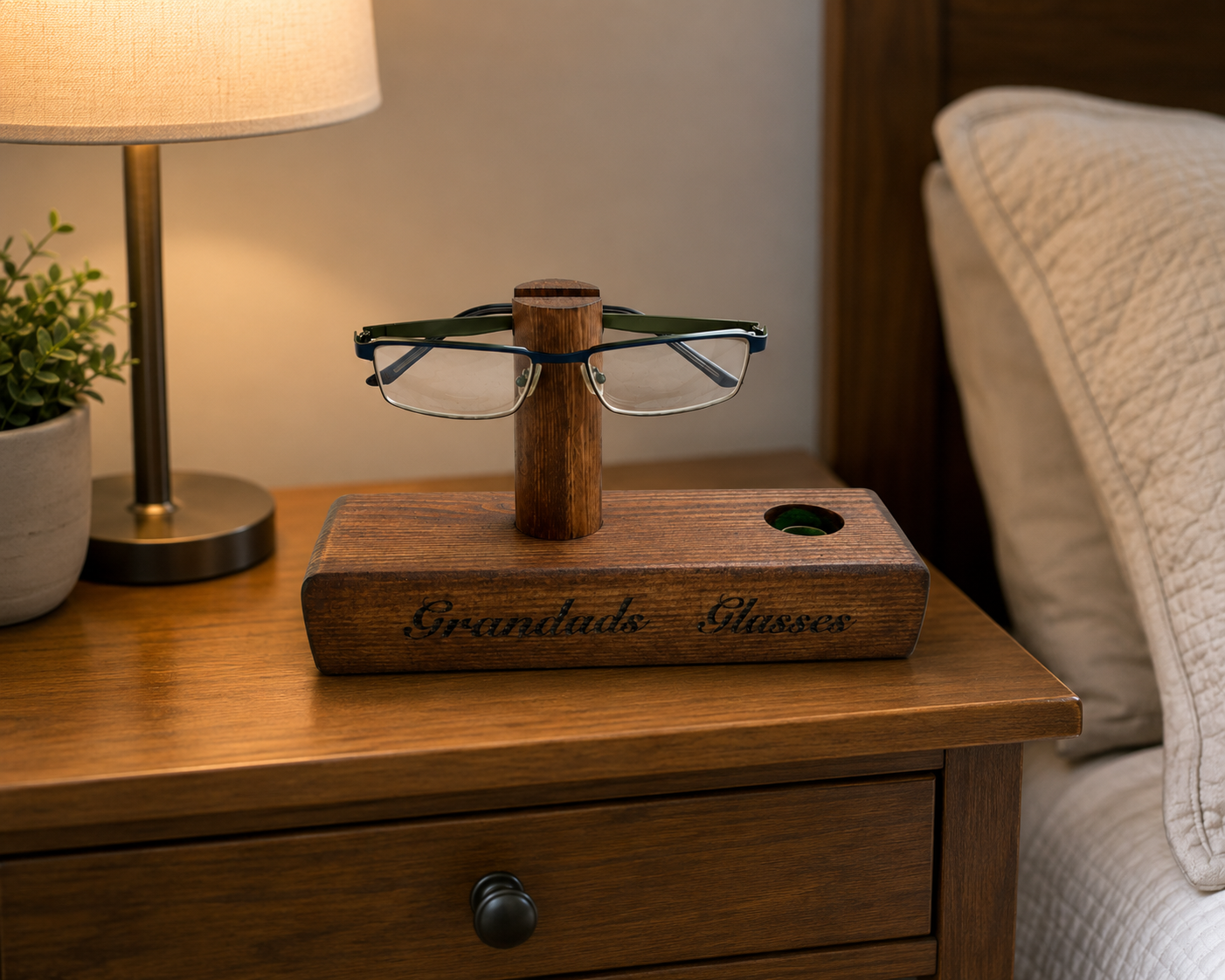 Personalised Wooden Glasses Holder