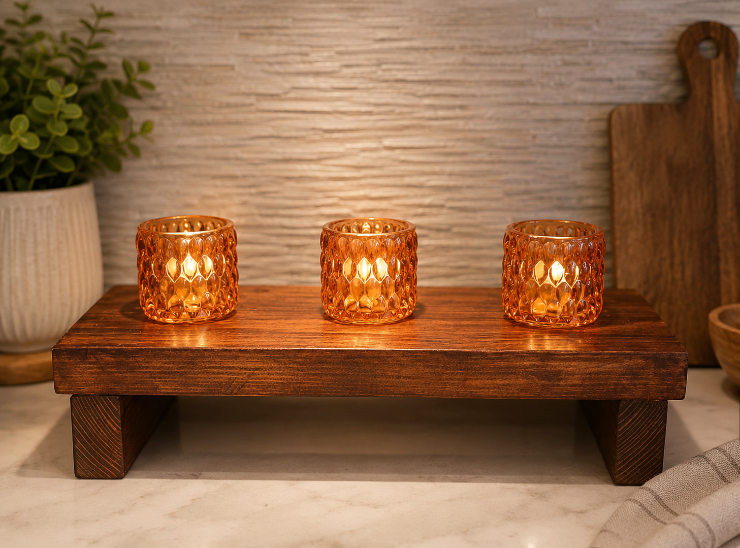 Rustic wooden shelf showing handcrafted timber detail