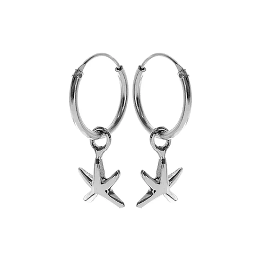 Small hoop starfish earrings 7.webp