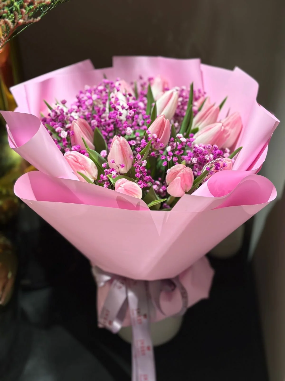 Tulip & Gypsophila Enchantment Bouquet