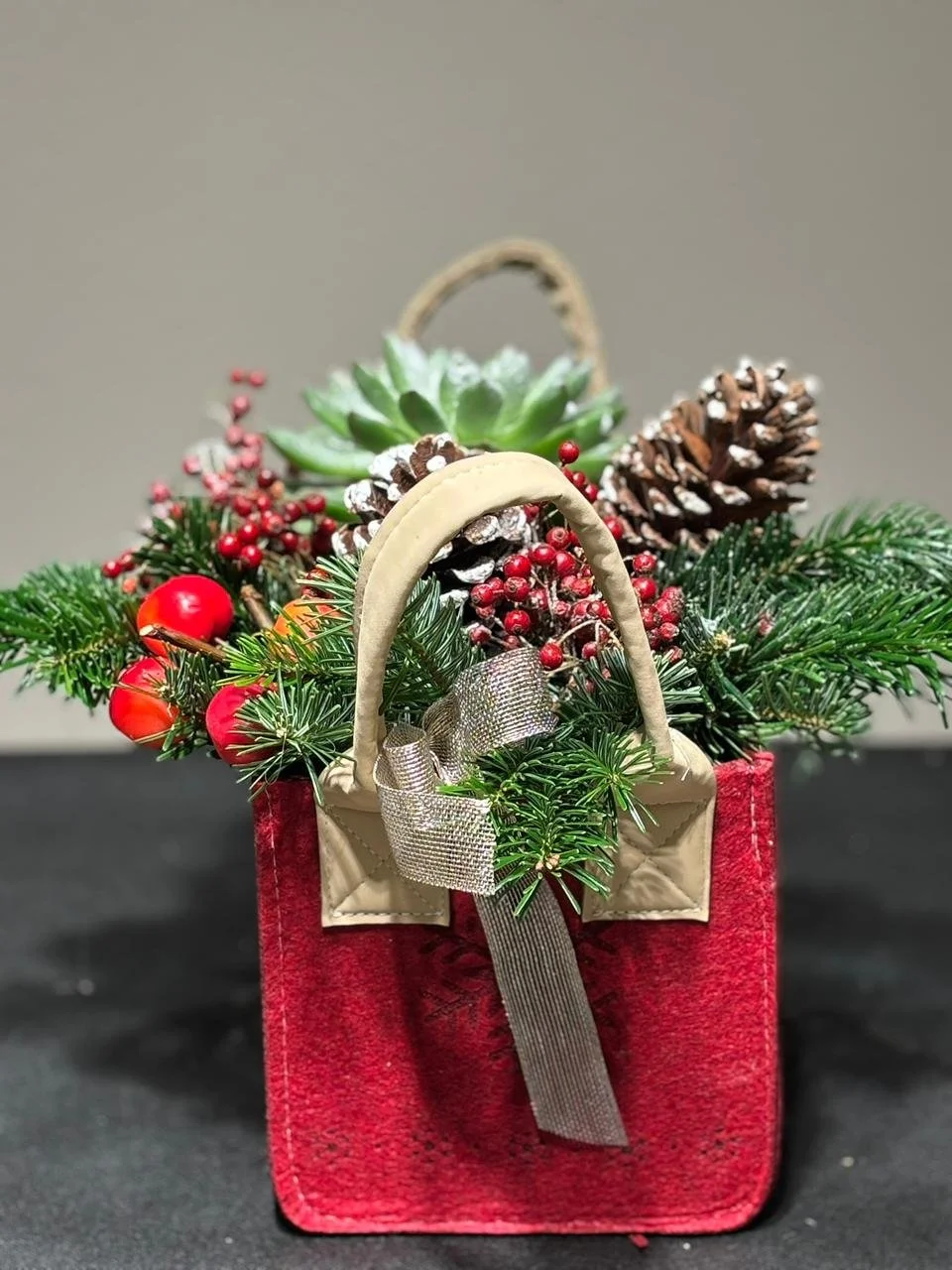 Festive Floral Tote Arrangement