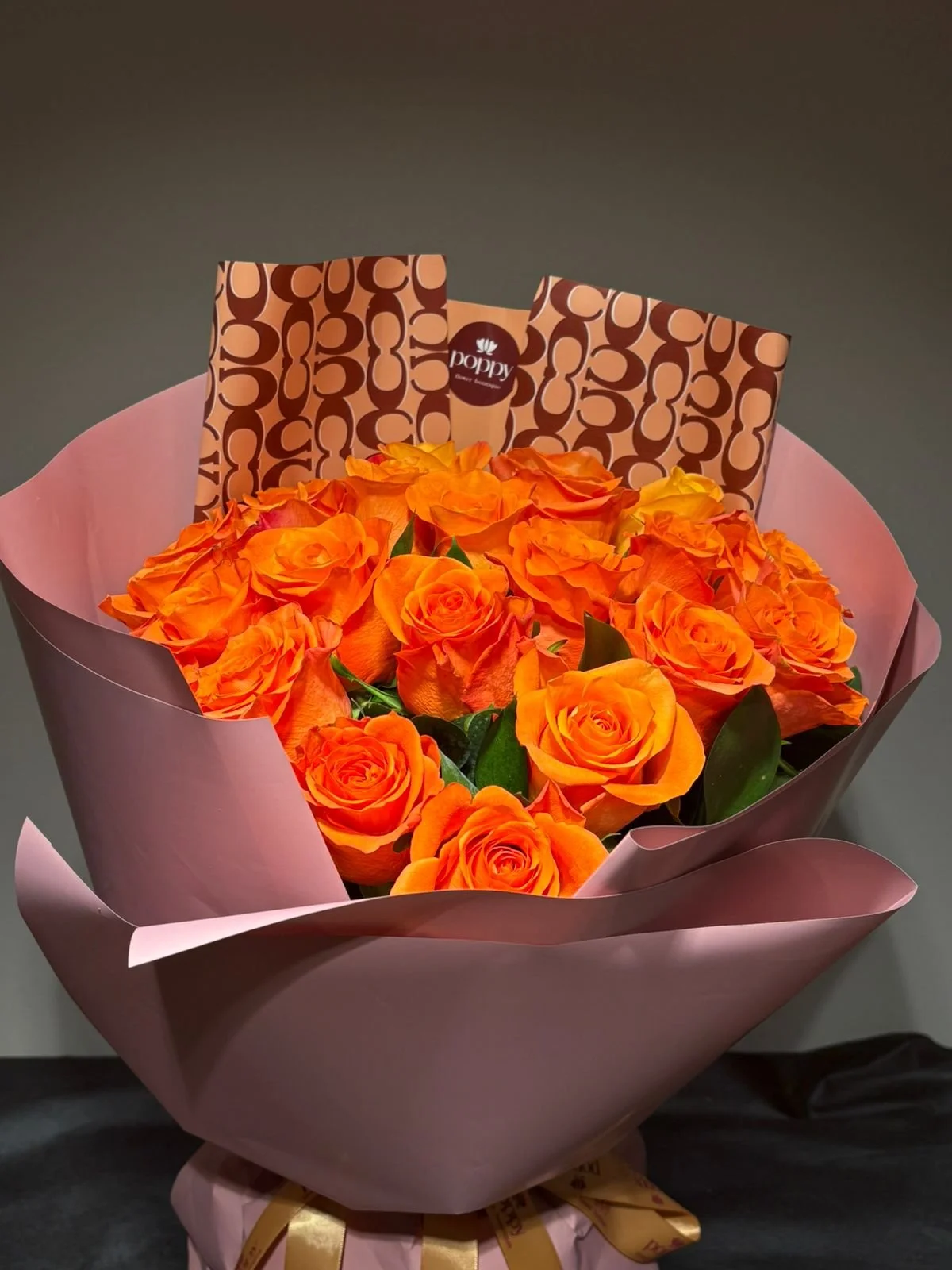Vibrant Orange Roses Bouquet