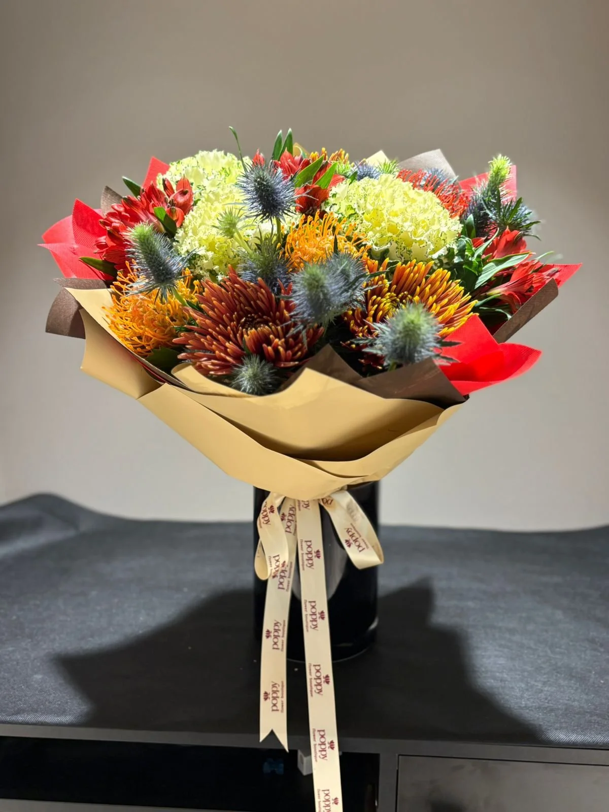 Mix vibrant flowers bouquet