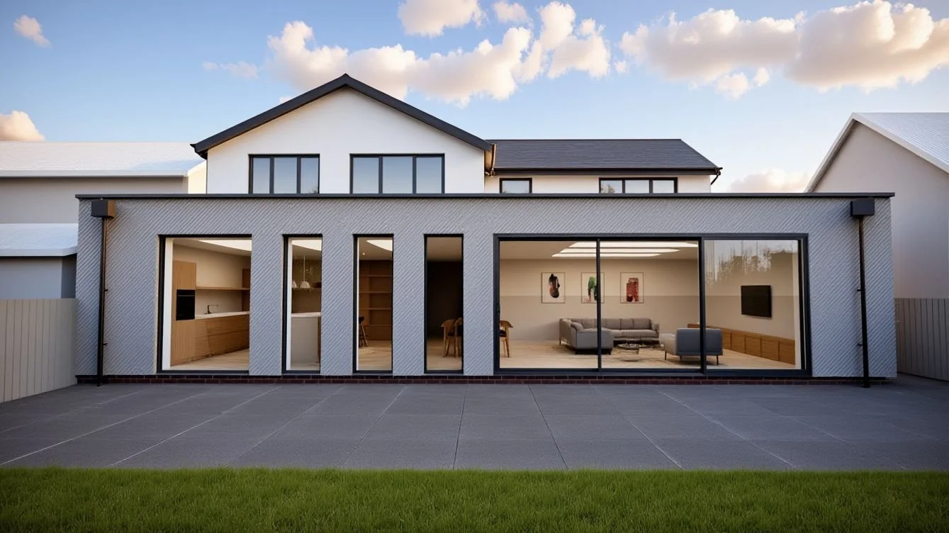 Modern SIOO:X timber-clad extension and renovation in Cheadle Hulme, Stockport by KLN Architectural Design