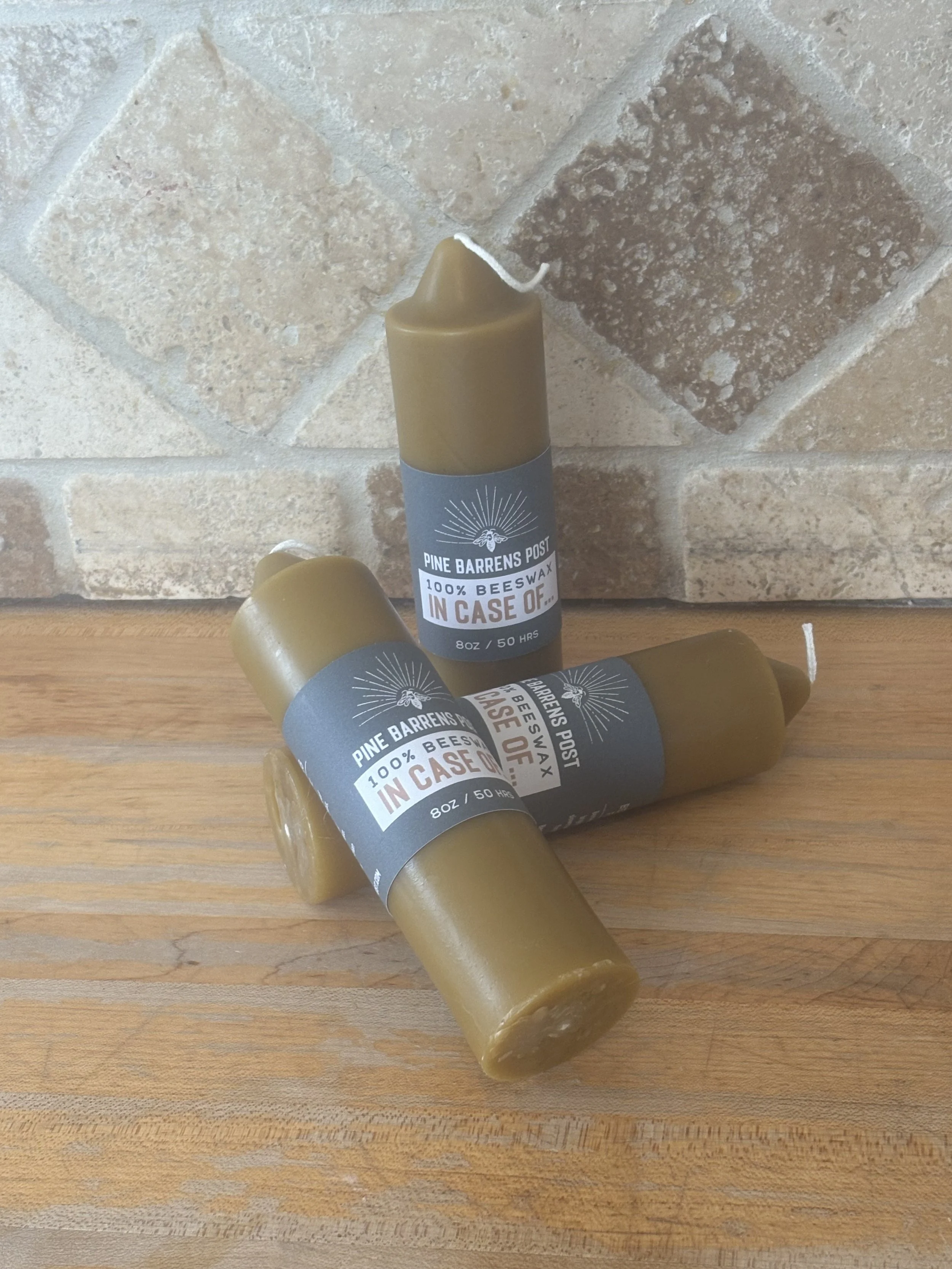 Hand-Poured Beeswax Emergency Candle