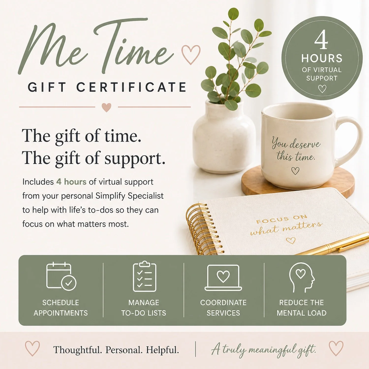 Me Time Gift Certificate