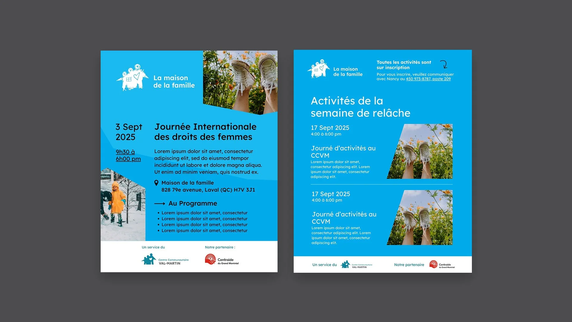 Social media template design for CCVM