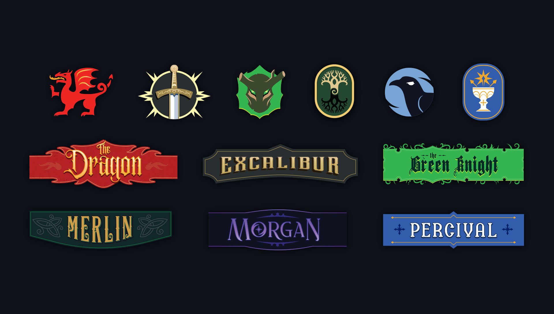 Designed the character badges and hero typography. Later adjusted in-house with background fills to increase contrast against updated board art