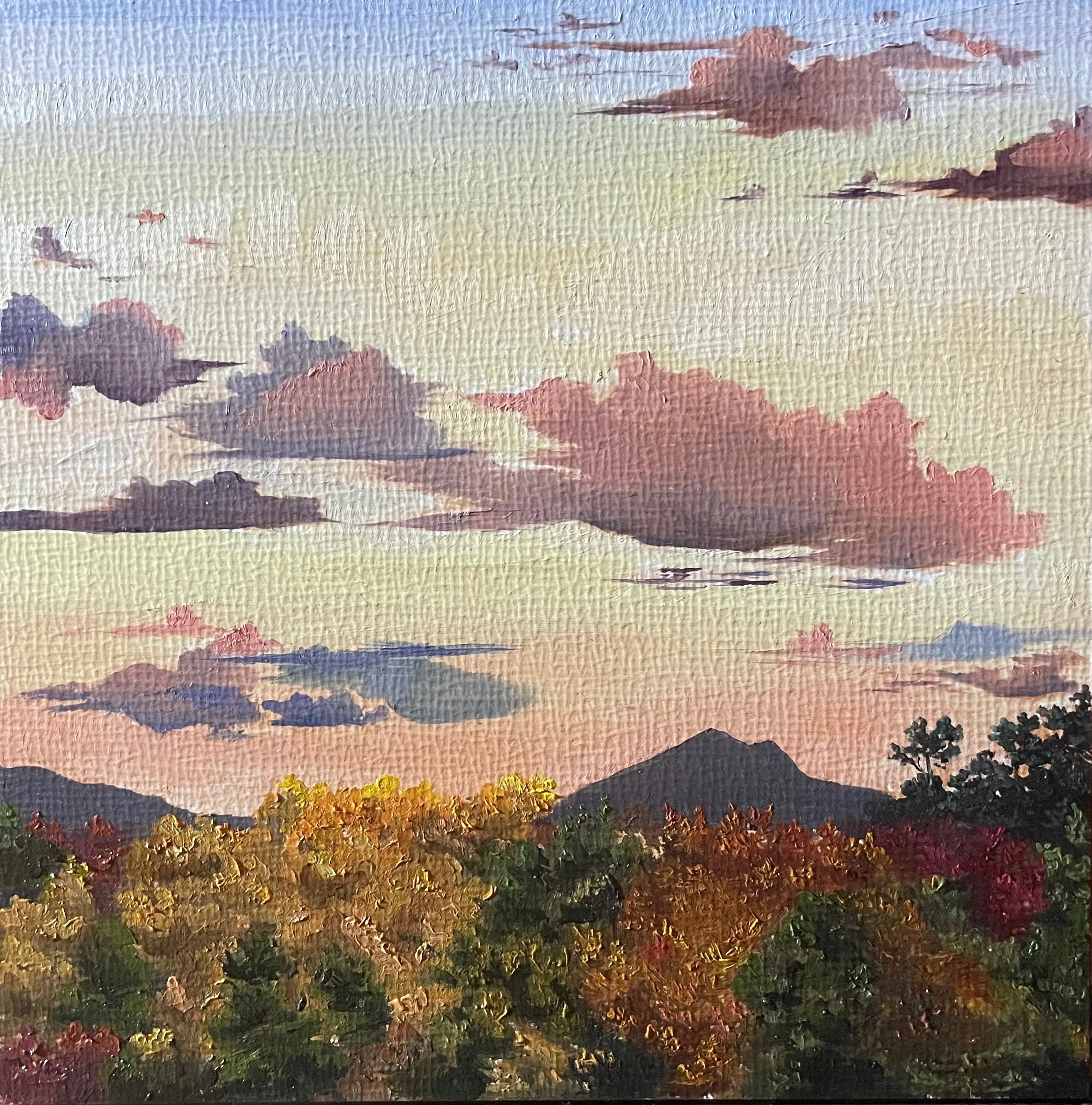 "Vermont Autumn Sunset" - 6x6 in.

On view at Bryan Memorial Gallery in the Collective Visions exhibition (through January 4, 2026).

Please contact the gallery for purchase inquiries.