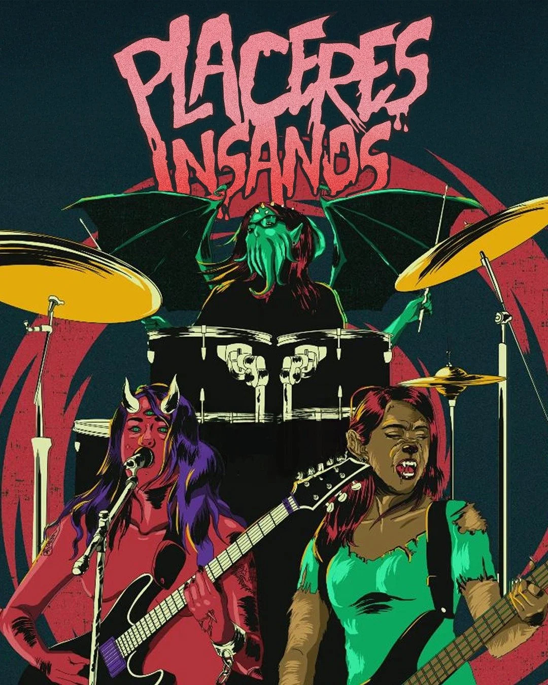 Esta ilustraci&oacute;n ya tiene sus a&ntilde;os, fue de cuando apenas empezaba a tomar encargos. Aprovechando estas &eacute;pocas &ldquo;spooky&rdquo; y que hace poco volv&iacute; a tener contacto con la banda @placeresinsanosmx comparto esto. Se es