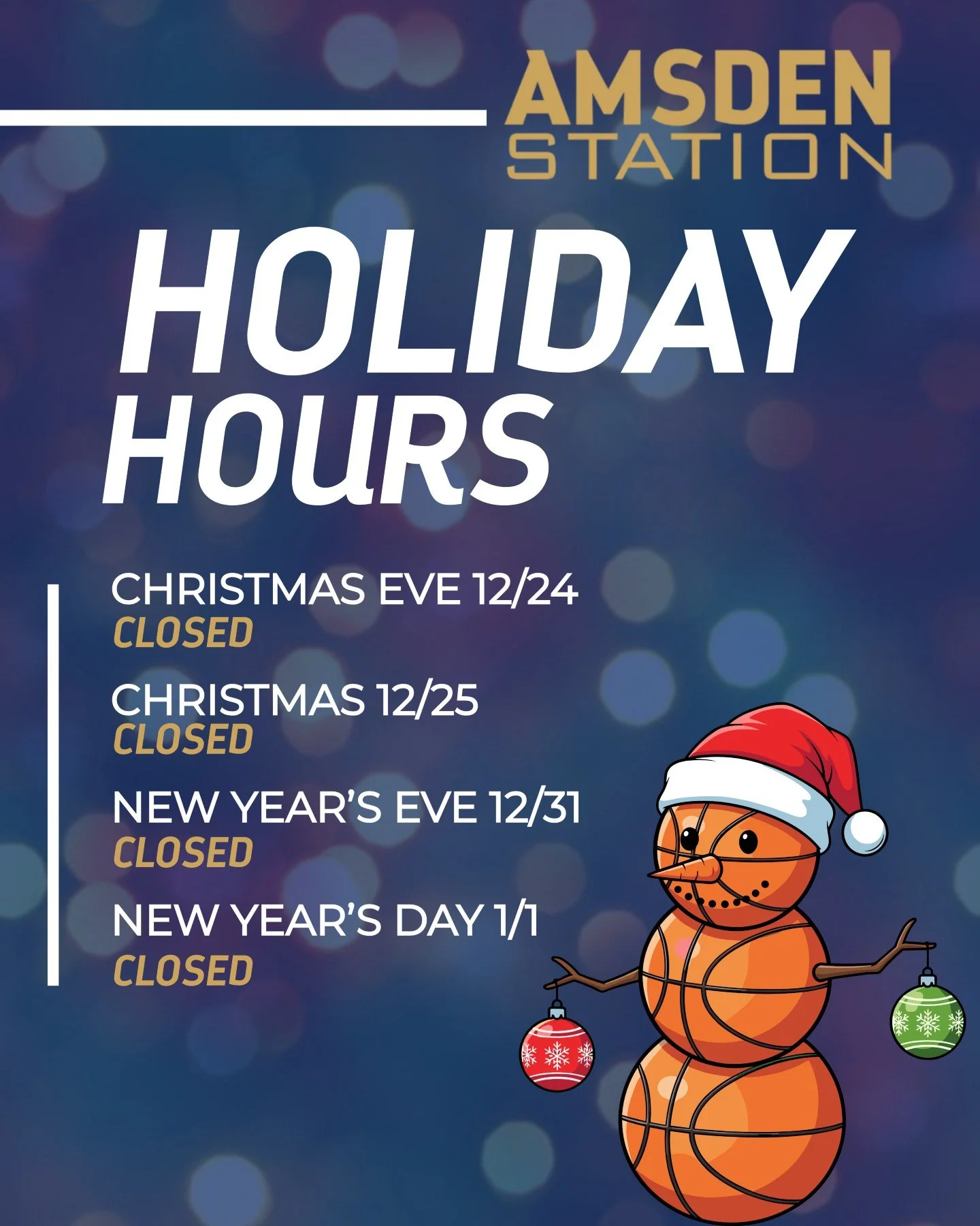 🎄✨ &lsquo;Tis the season for a little rest, good cheer, and (of course) Kentucky basketball! 🏀💙

Here&rsquo;s when we&rsquo;ll be taking a break to celebrate the holidays with our loved ones:

🎅 Christmas Eve (12/24) &mdash; Closed
🎄 Christmas D