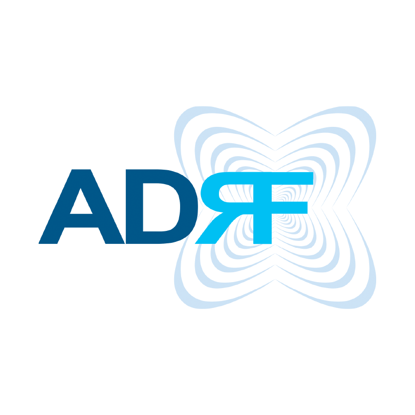 A graphic with the text "ABR" and a colorful, tunnel-like, concentric pattern in the background.