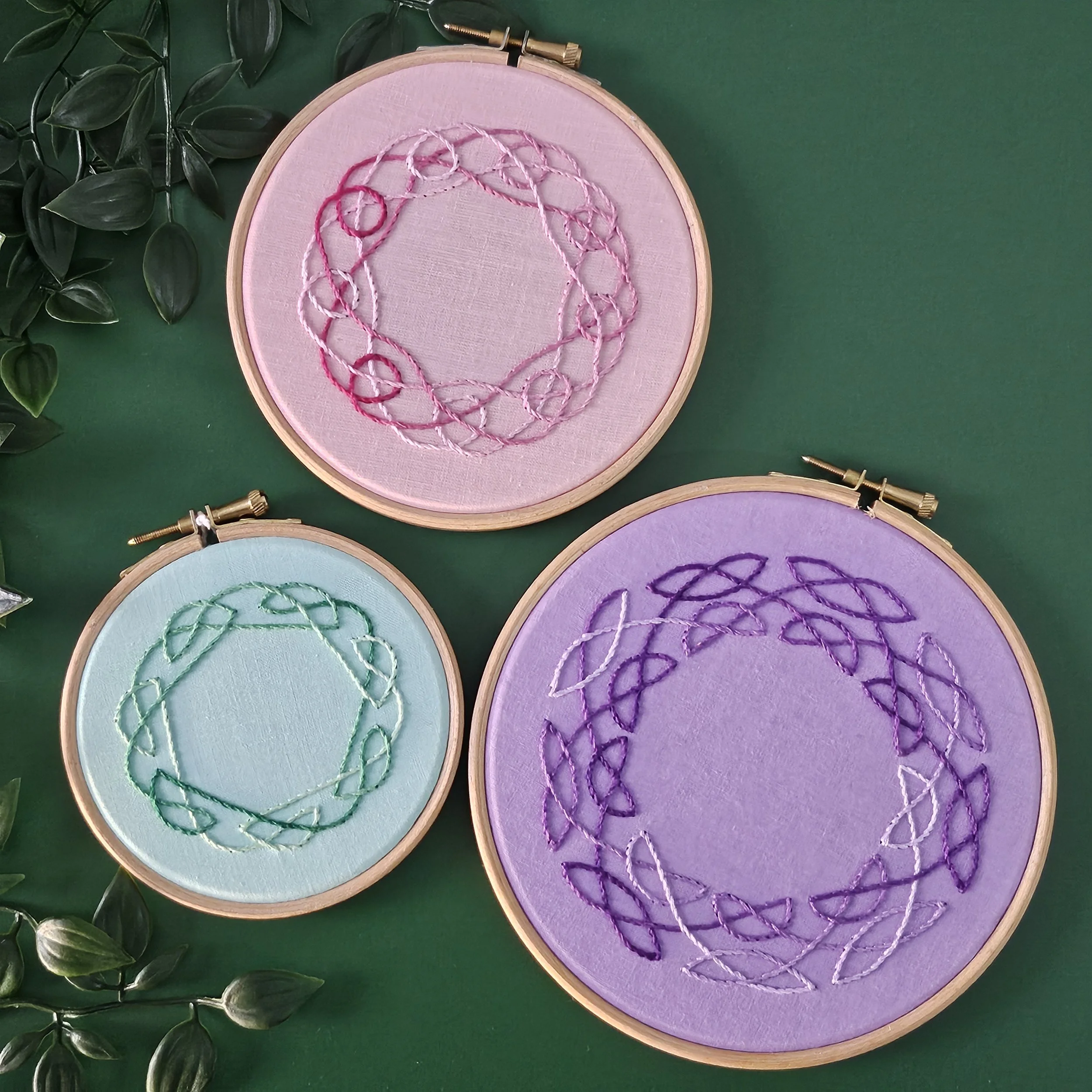 mindful celtic knots embroidery kit