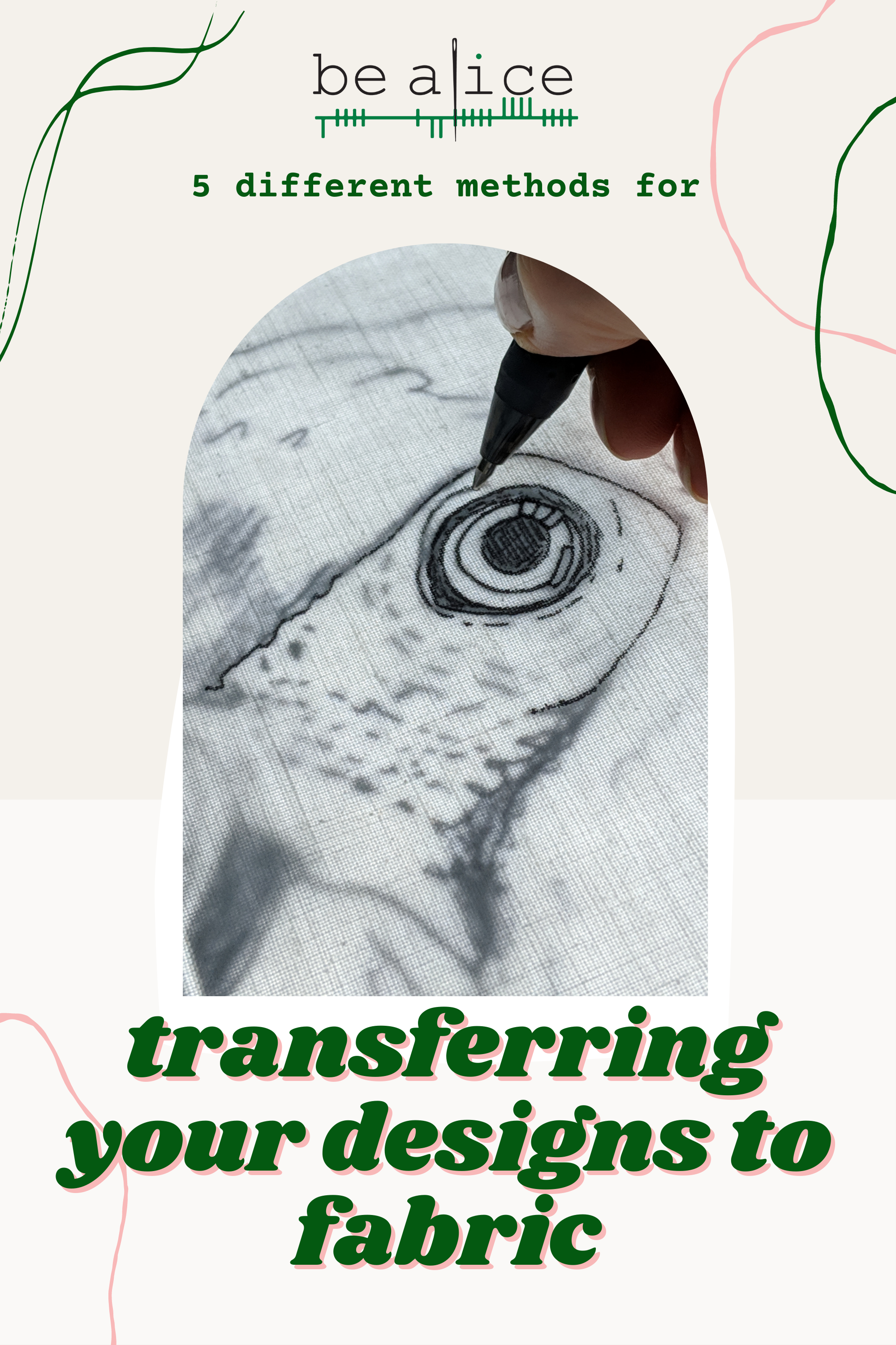 how to transfer an embroidery design onto fabric