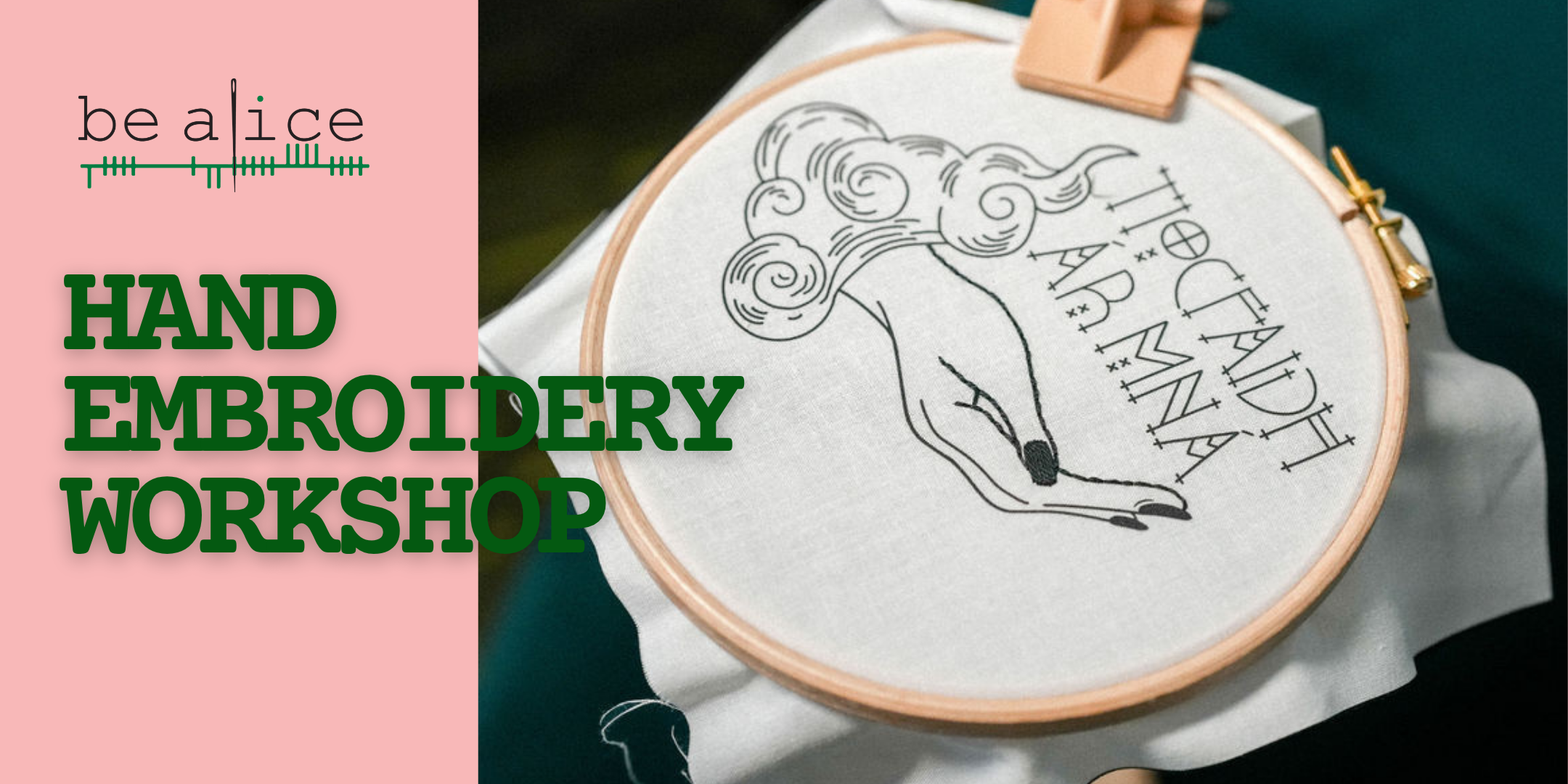 tiocfaidh ár mná embroidery workshop 