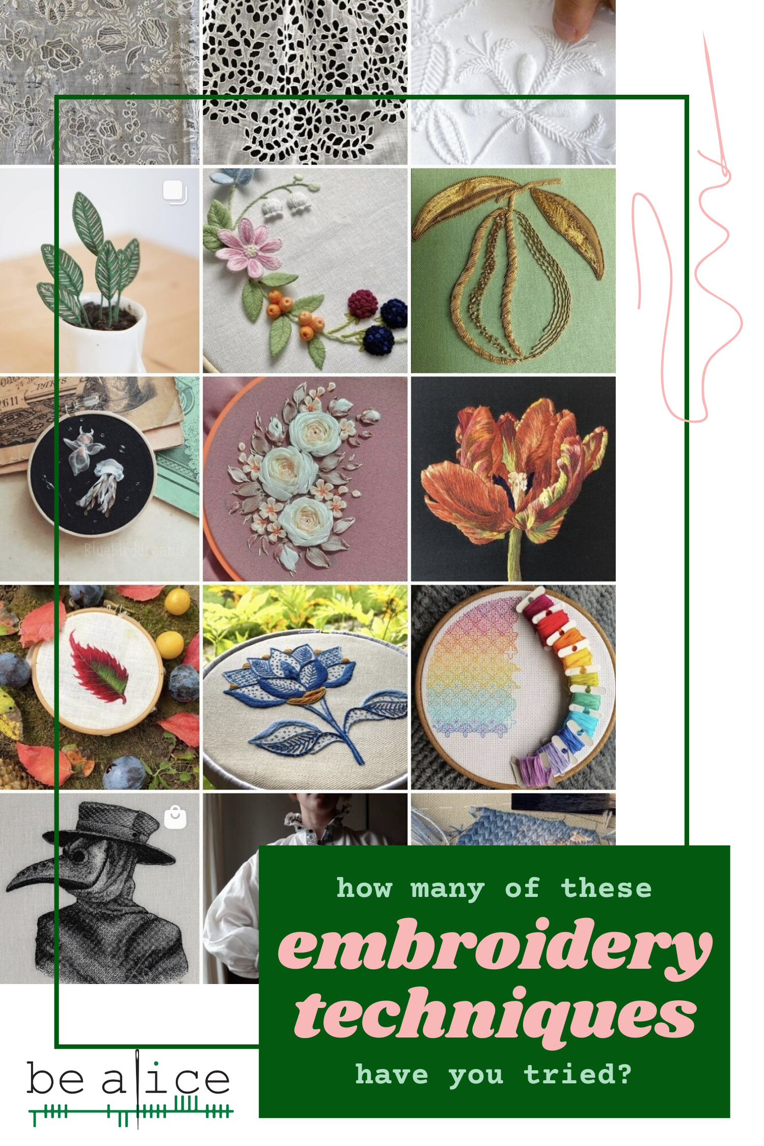 how many of these embroidery techniques have you tried?