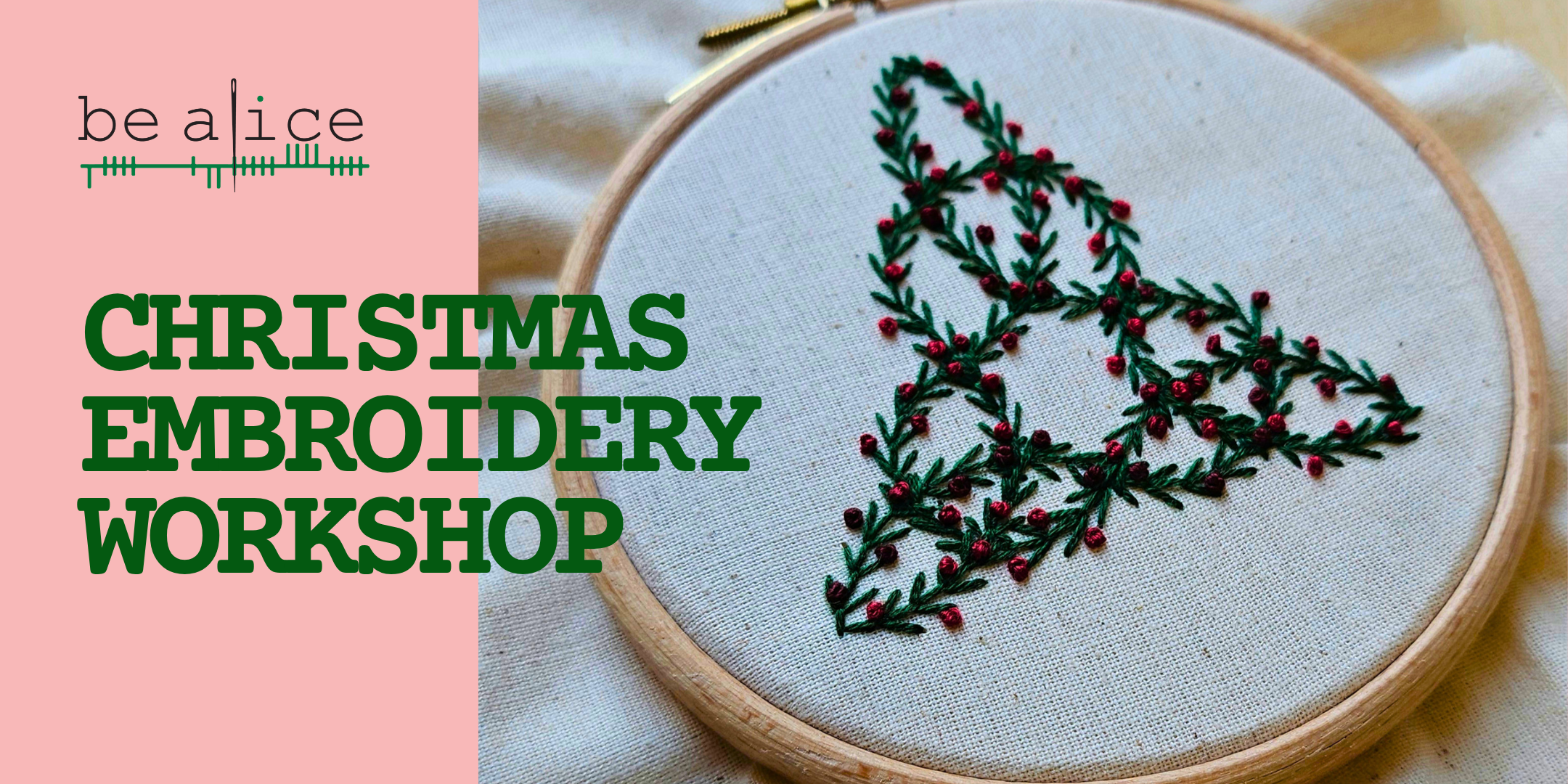 christmas embroidery workshop