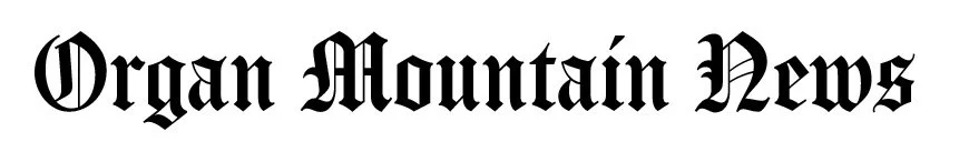 The logo of Organ Mountain News in black text in Gothic font.